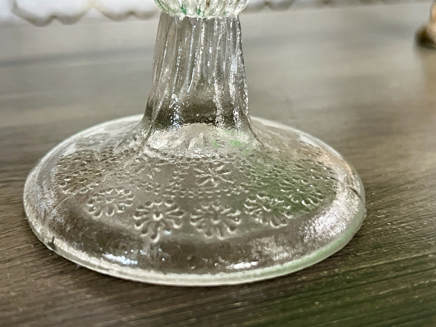 Antik Jugendstil Art Déco Pressglas Glas Fußschale Schale Zuckerschale