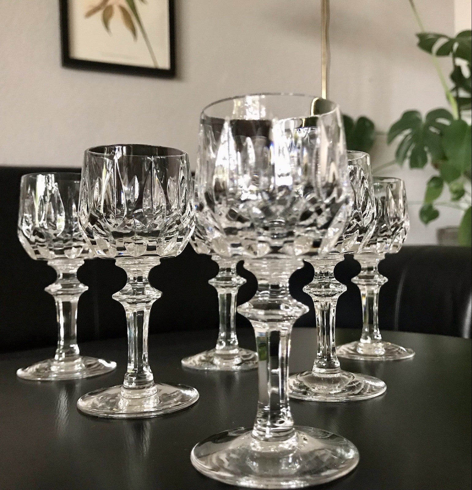 Vintage 6 edel Schnapsgläser Likör Gläser Kristallglas geschliffen Nachtmann