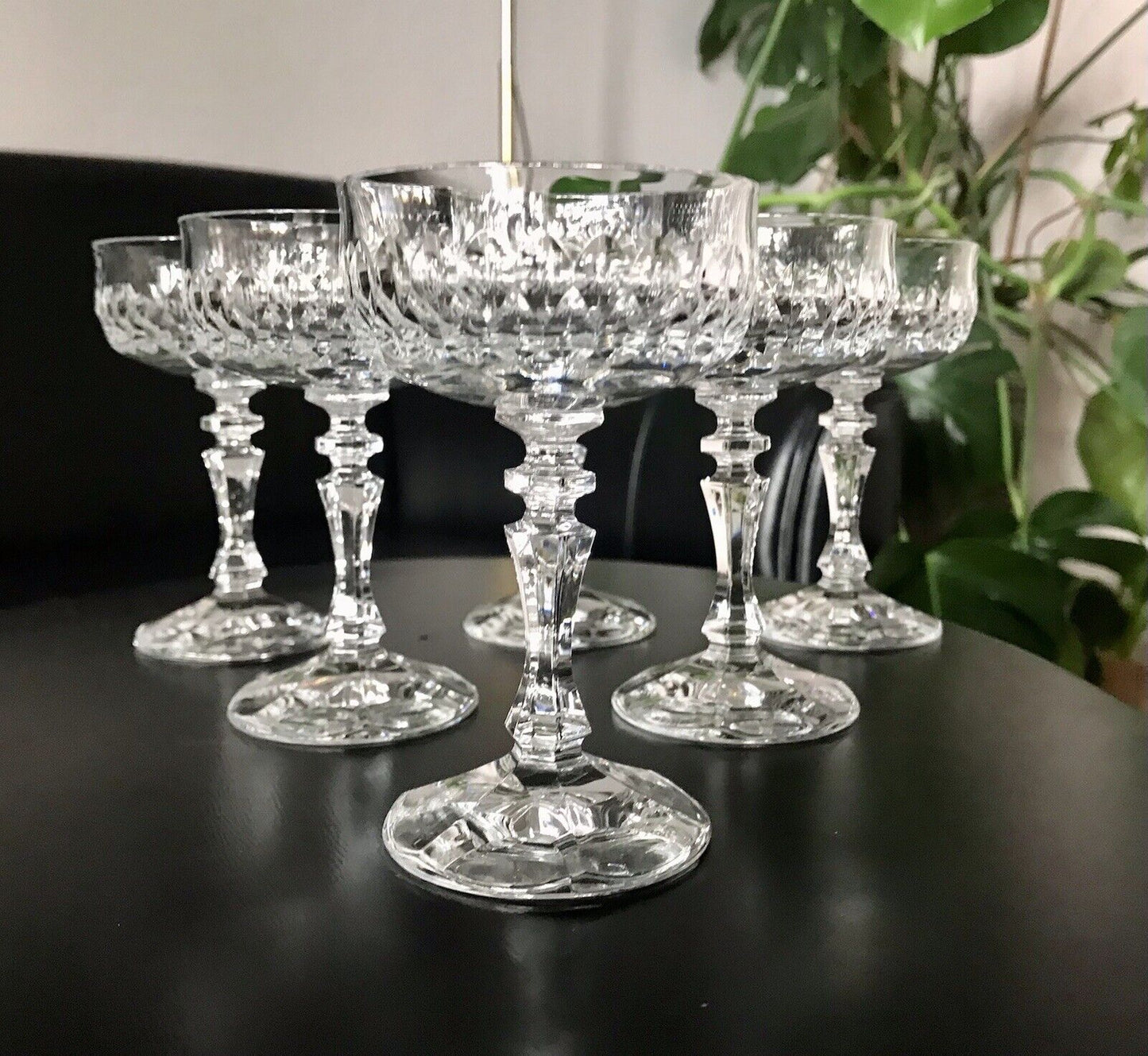 Vintage 6 EDEL Likörschalen Likörgläser Glas Kristallglas