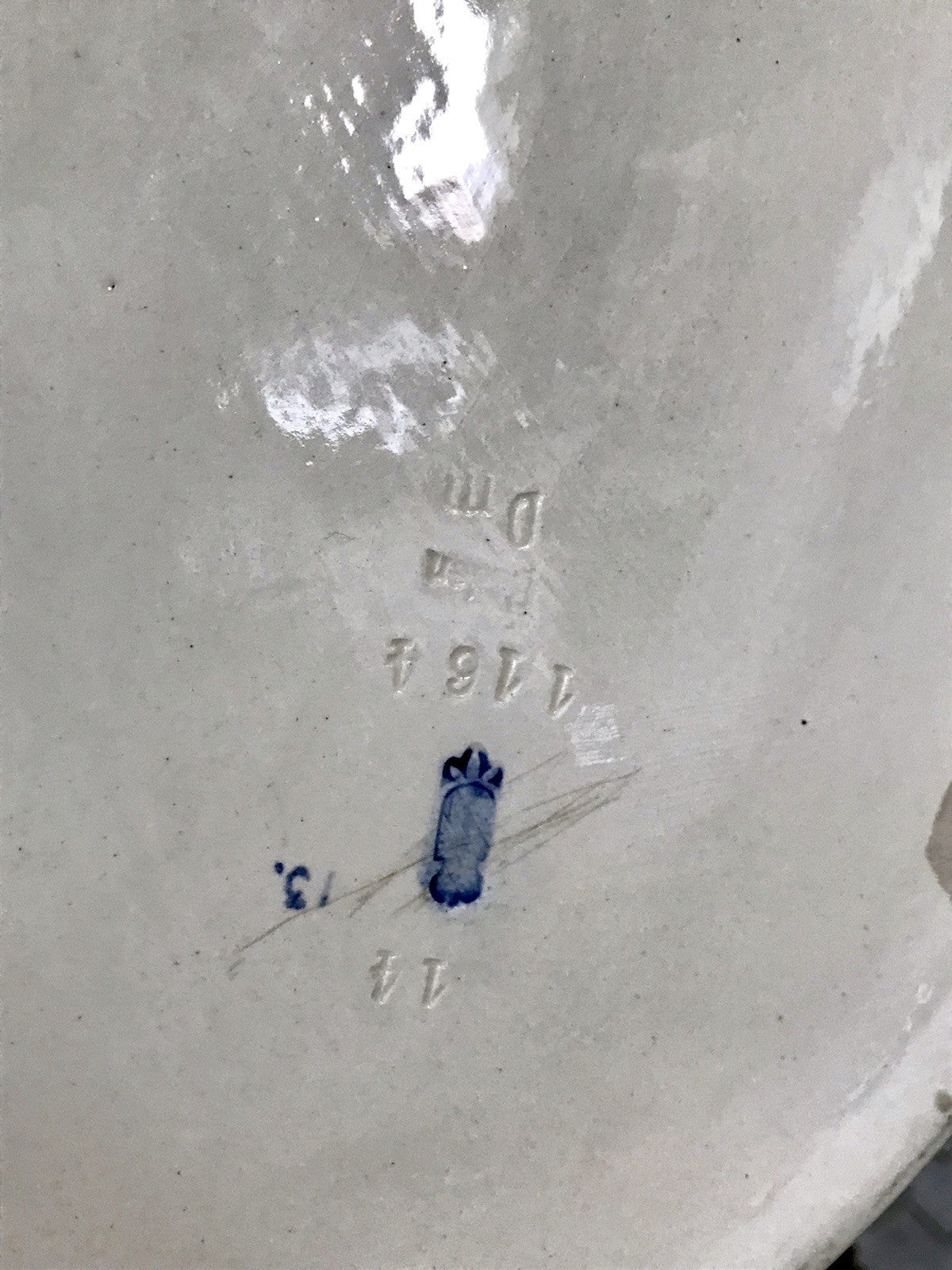 Antik Wilhelm Süß Karlsruher Majolika Keramik Korb Jardiniere Schale mit Putti