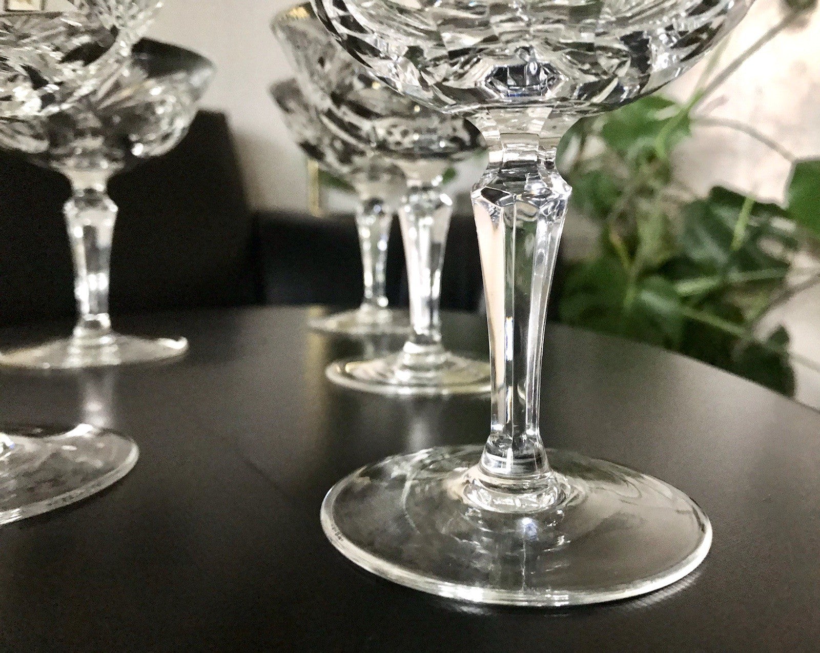Vintage 6 Champagnerschalen Sektschalen Kristallglas Bleikristall Nachtmann