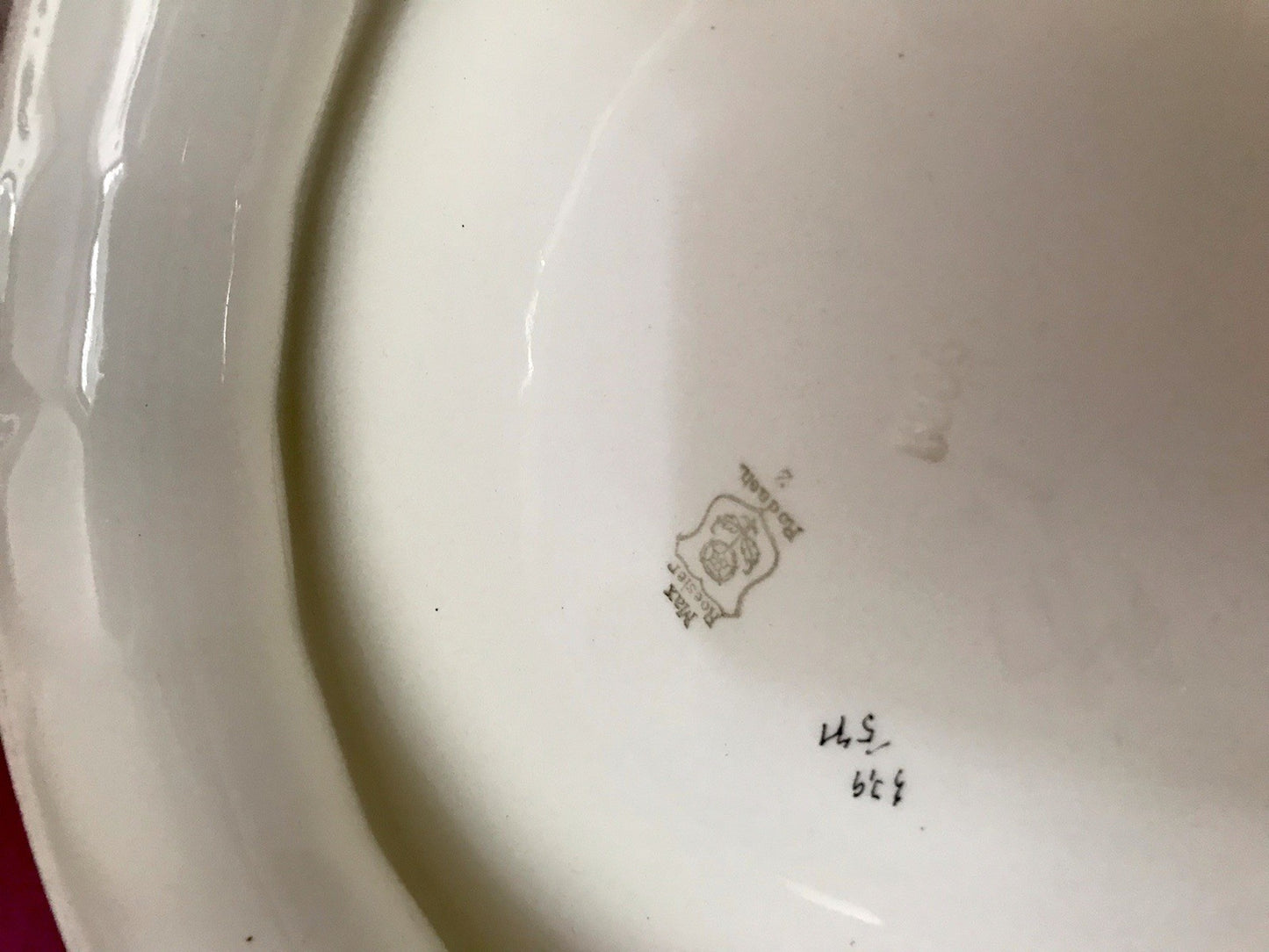 Antik Max Rösler Keramik Tortenplatte Tortenständer Rosen Art Déco