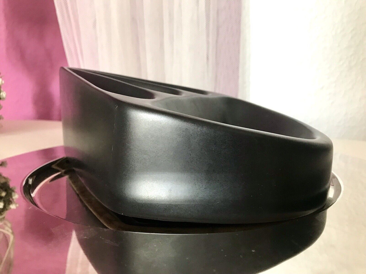 Vintage England groß Pfeifen-Aschenbecher Ascher Keramik schwarz 60er 70er