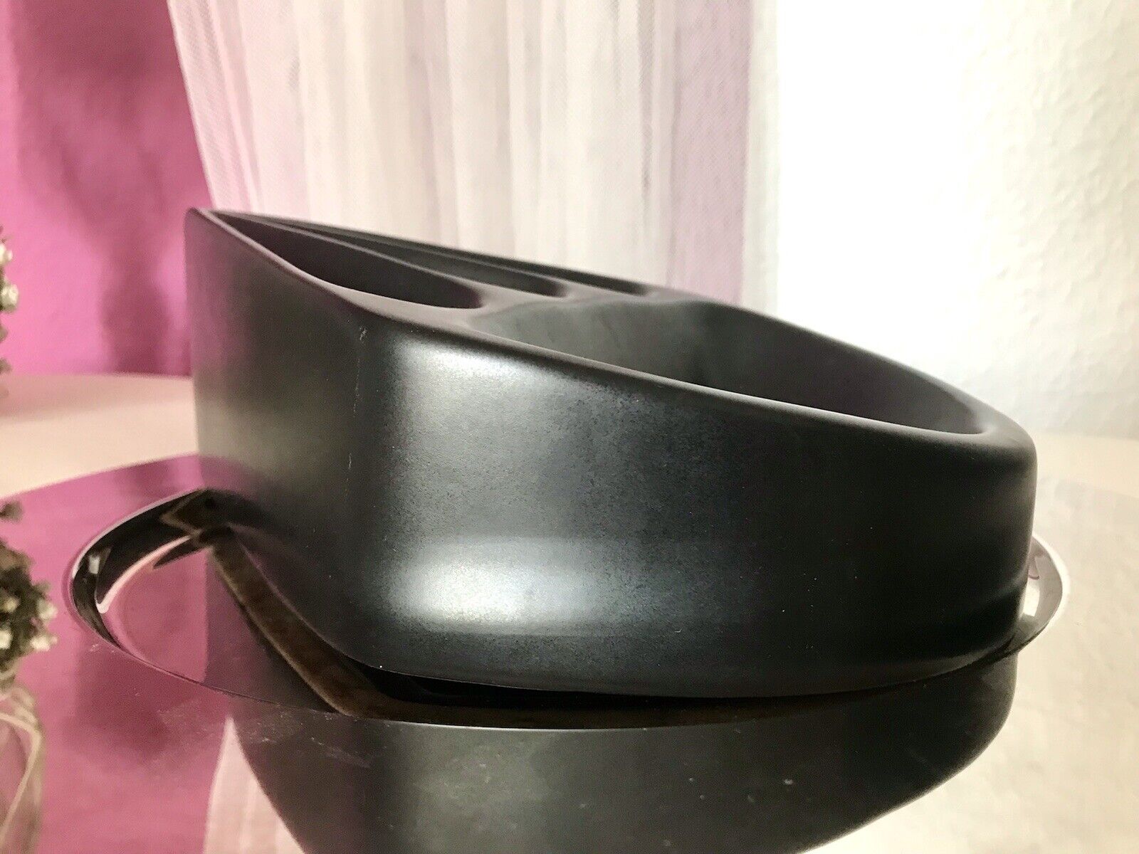 Vintage England groß Pfeifen-Aschenbecher Ascher Keramik schwarz 60er 70er