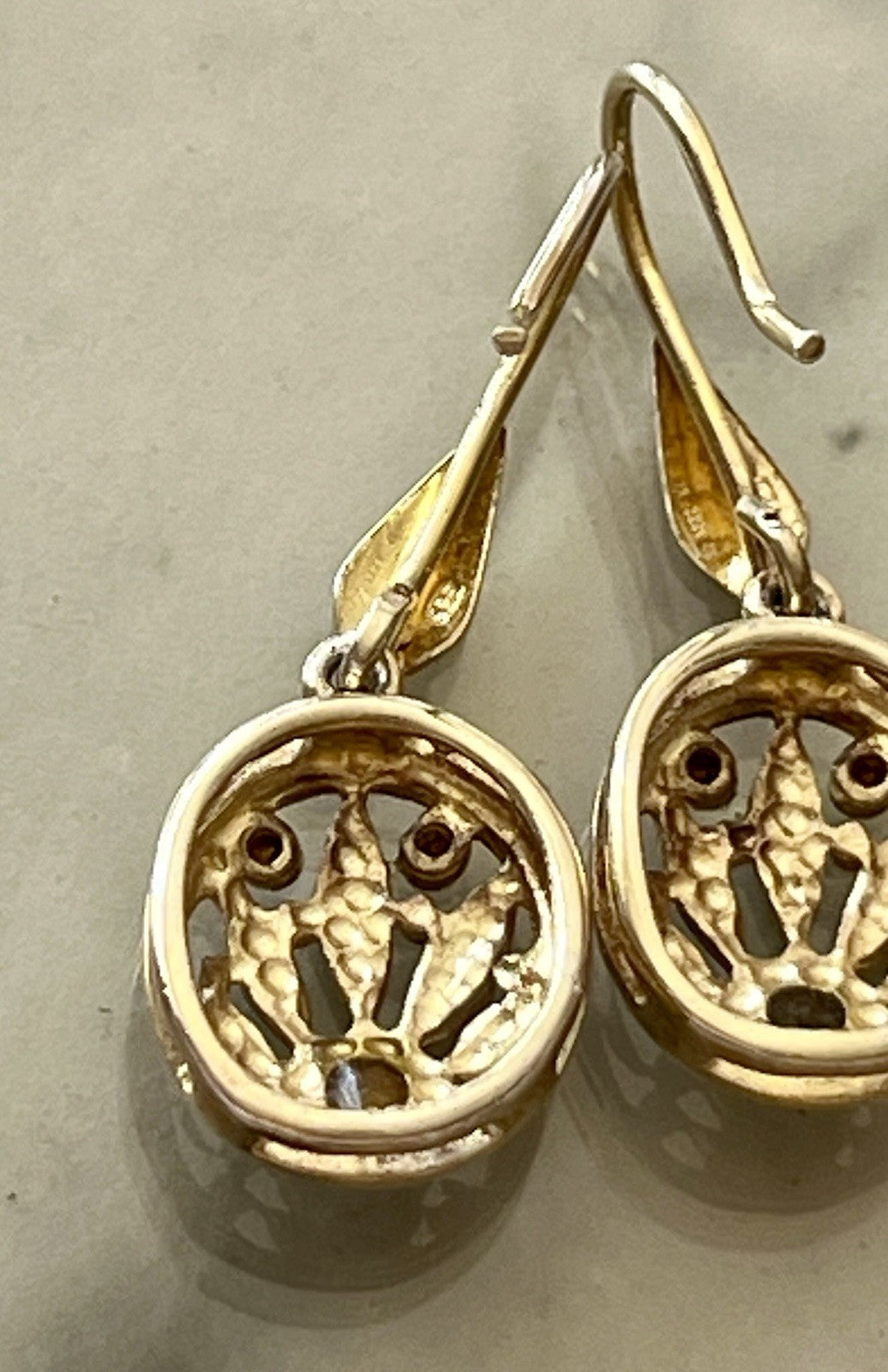 Ohrringe Ohrstecker DAMEN 925 Silber vergoldet gold Vintage Stil Edelsteine