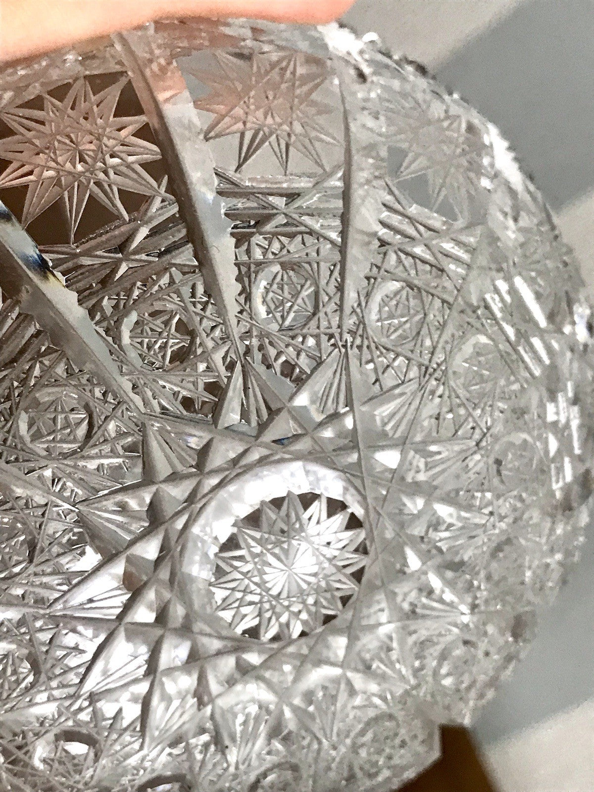 Vintage EDEL Glasdose Schale m. Deckel Bonboniere Kristallglas Schliff