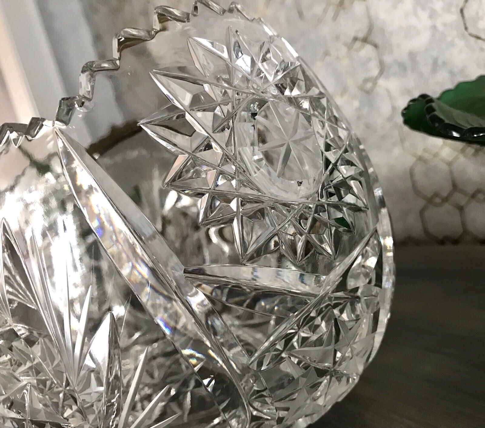 Groß EDEL Bleikristall Schale Glasschale Jardiniere Kristallglas Glas Böhmen