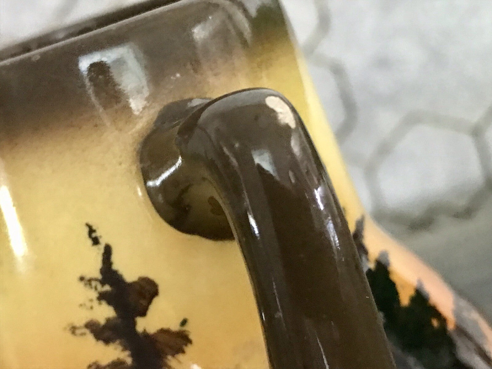 Antik  Keramik Majolika Schramberg  Vase Väschen handbemalt