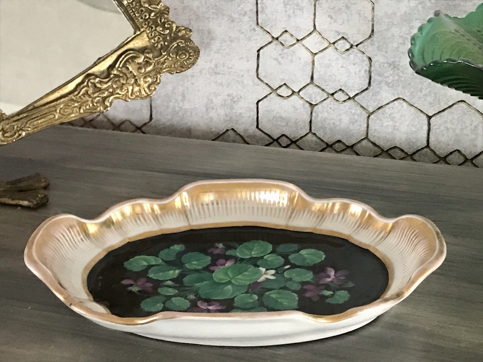 Antik Moabit Friedrich A. Schumann Porzellan Schale Zierschale ~1840 Biedermeier