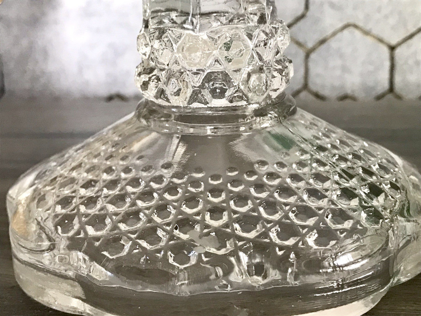 Antik Art Déco 2x Kerzenleuchter Leuchter Kerzenständer Pressglas Glas
