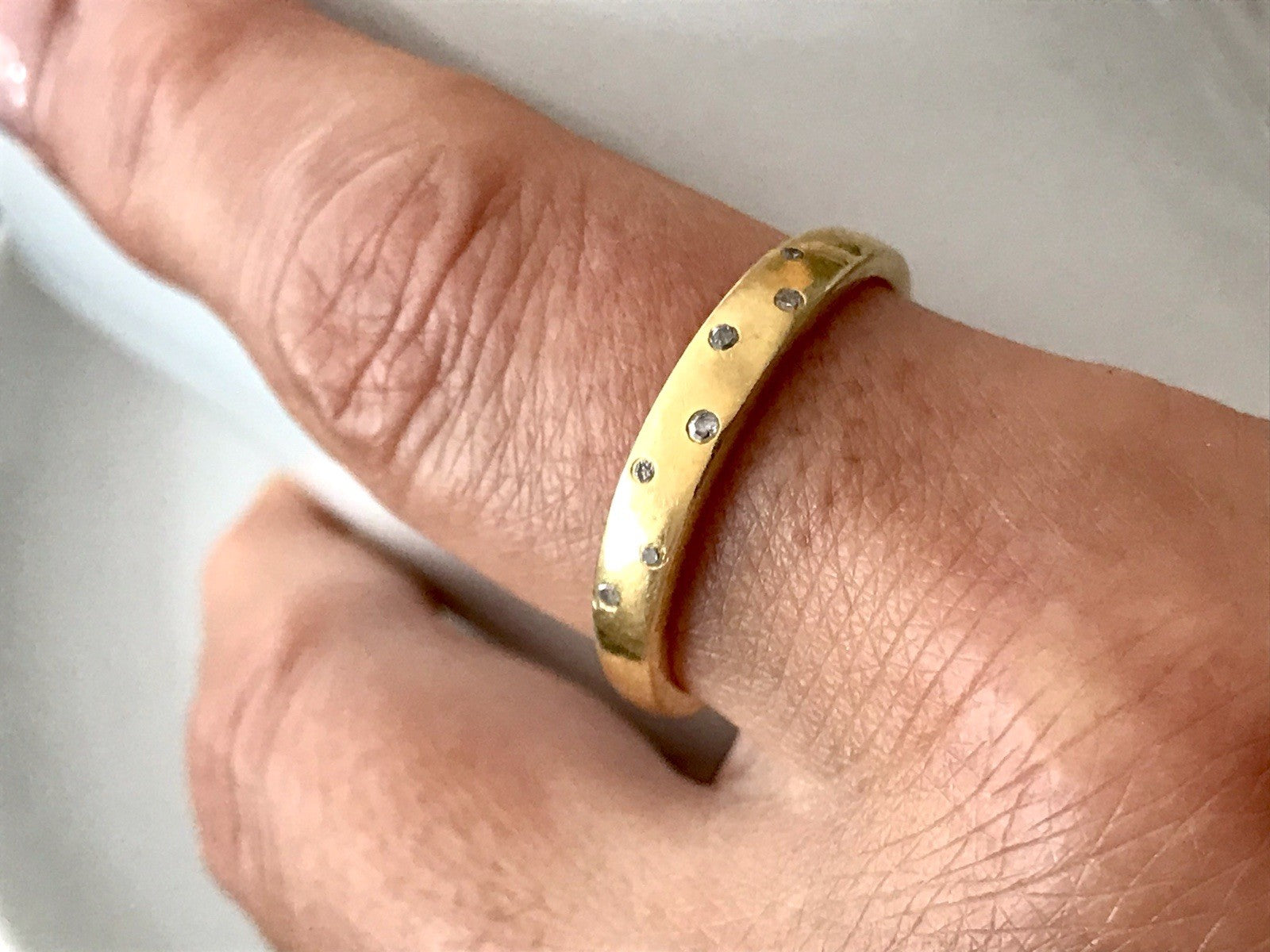 Vintage Ring farblose Steine Silber 925 vergoldet ~Gr.63 JLO