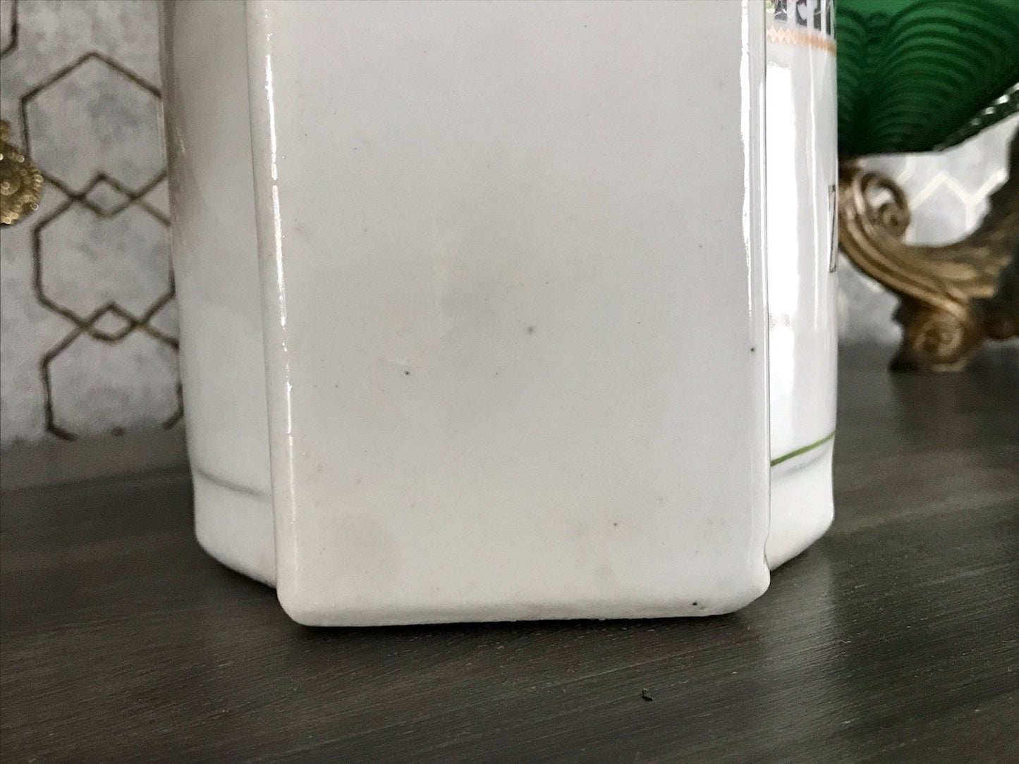 Antik Porzellan Dose Vorratsgefäß Vorratsdose Zucker Rosen Jugendstil Art Déco