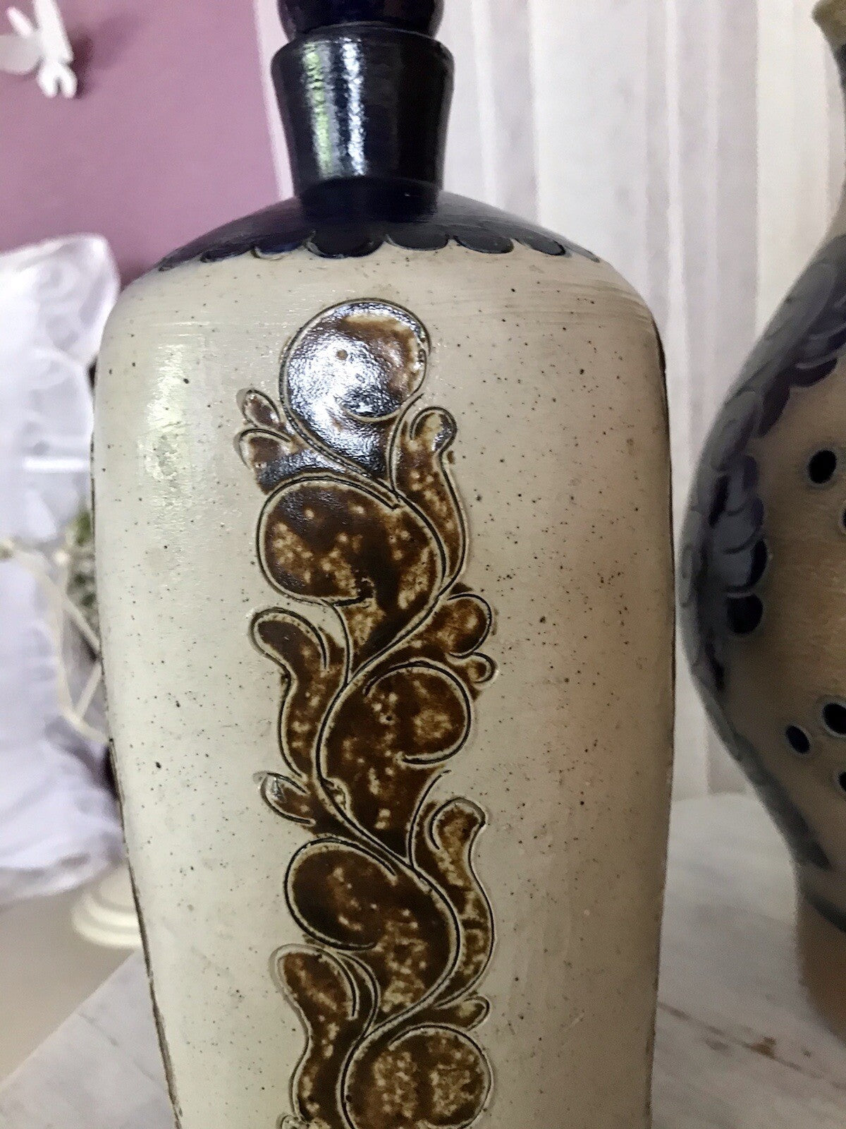 Vintage Karaffe Flasche Schnapsflasche Keramik Steinzeug Westerwald?