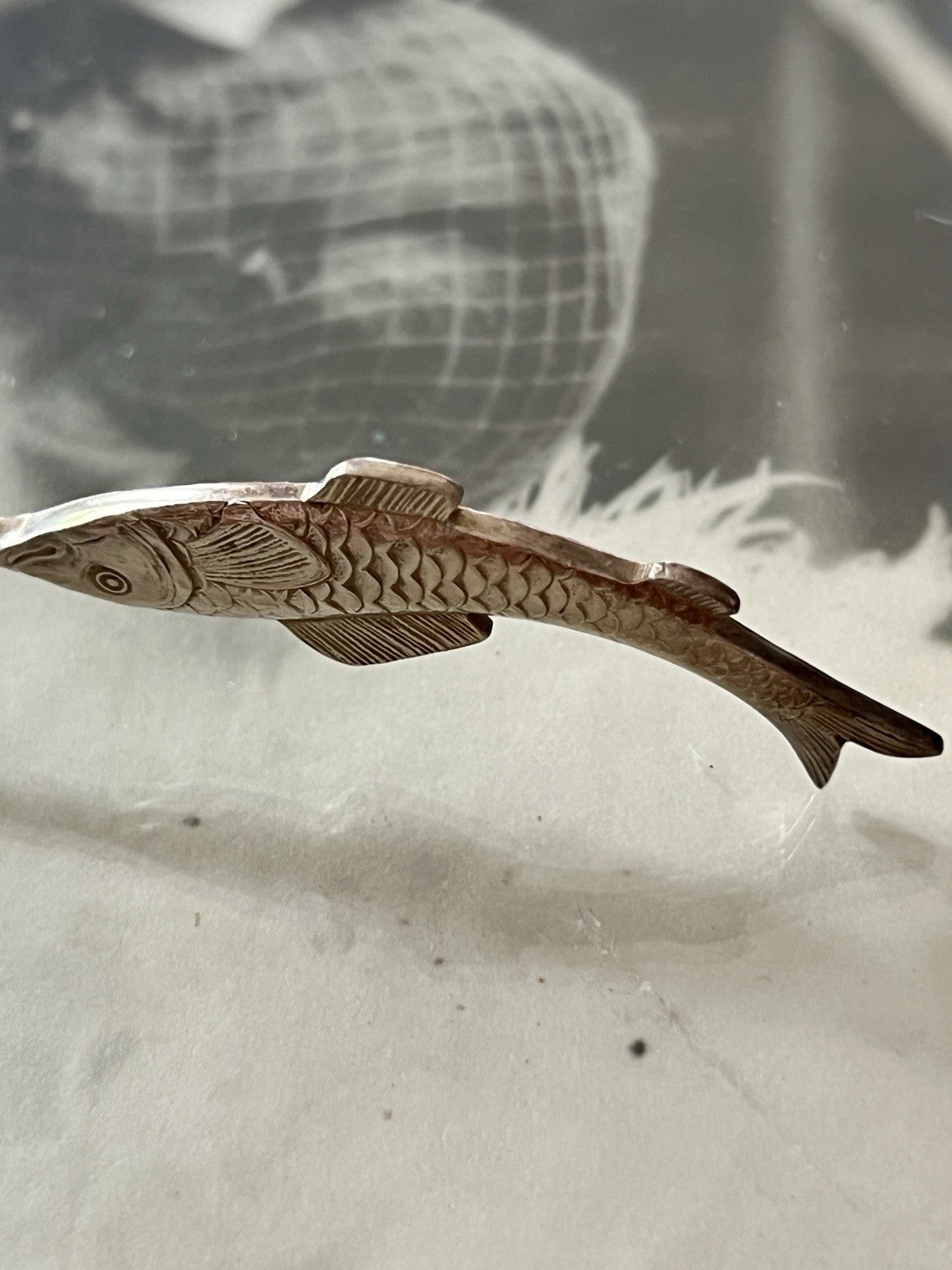 Antik alt  1 Sardinenheber Sardinengabel WMF versilbert  Art Déco Fisch