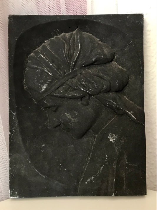 Alt antik? Eisenguss?  Aluguss? Wandrelief Bild Relief Jugendstil Frau