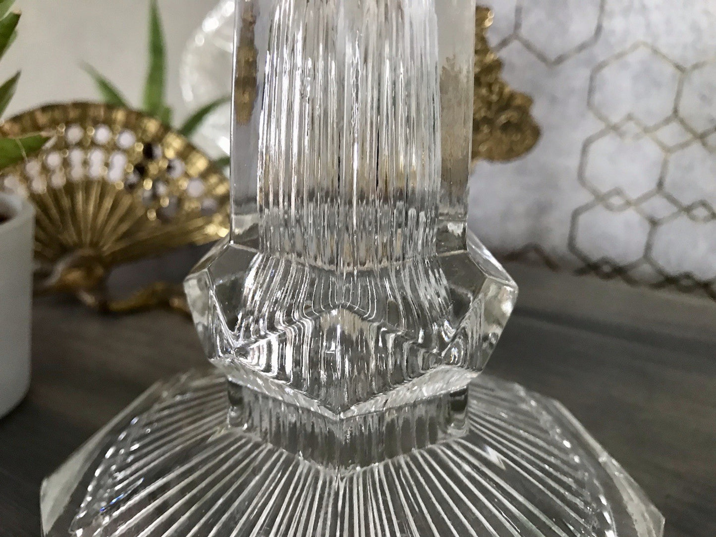 Antik Art Déco Pressglas Glas Schale Fußschale Tafelaufsatz Brockwitz Imperial