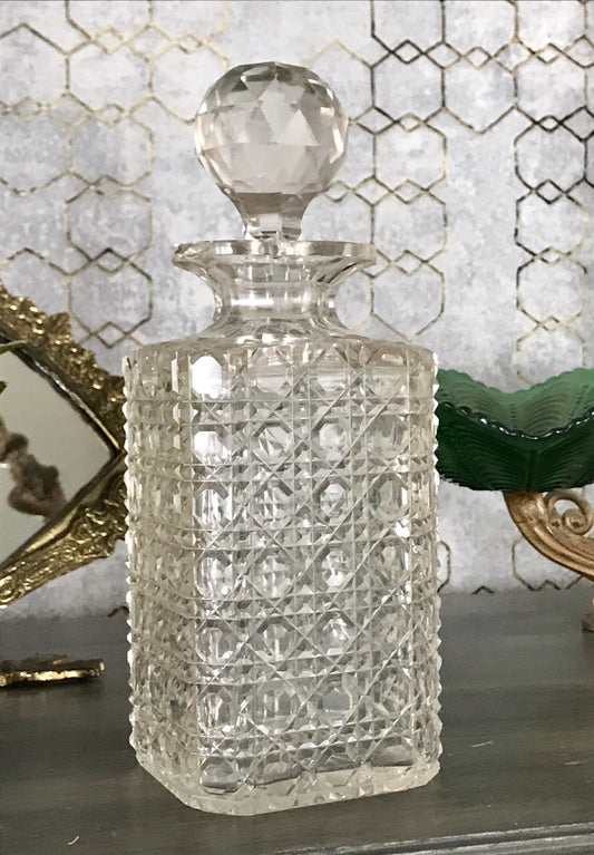 Antik ~1890 Baccarat 1x Glaskaraffe Karaffe Schnitt Bleikristall Edel! Dekanter