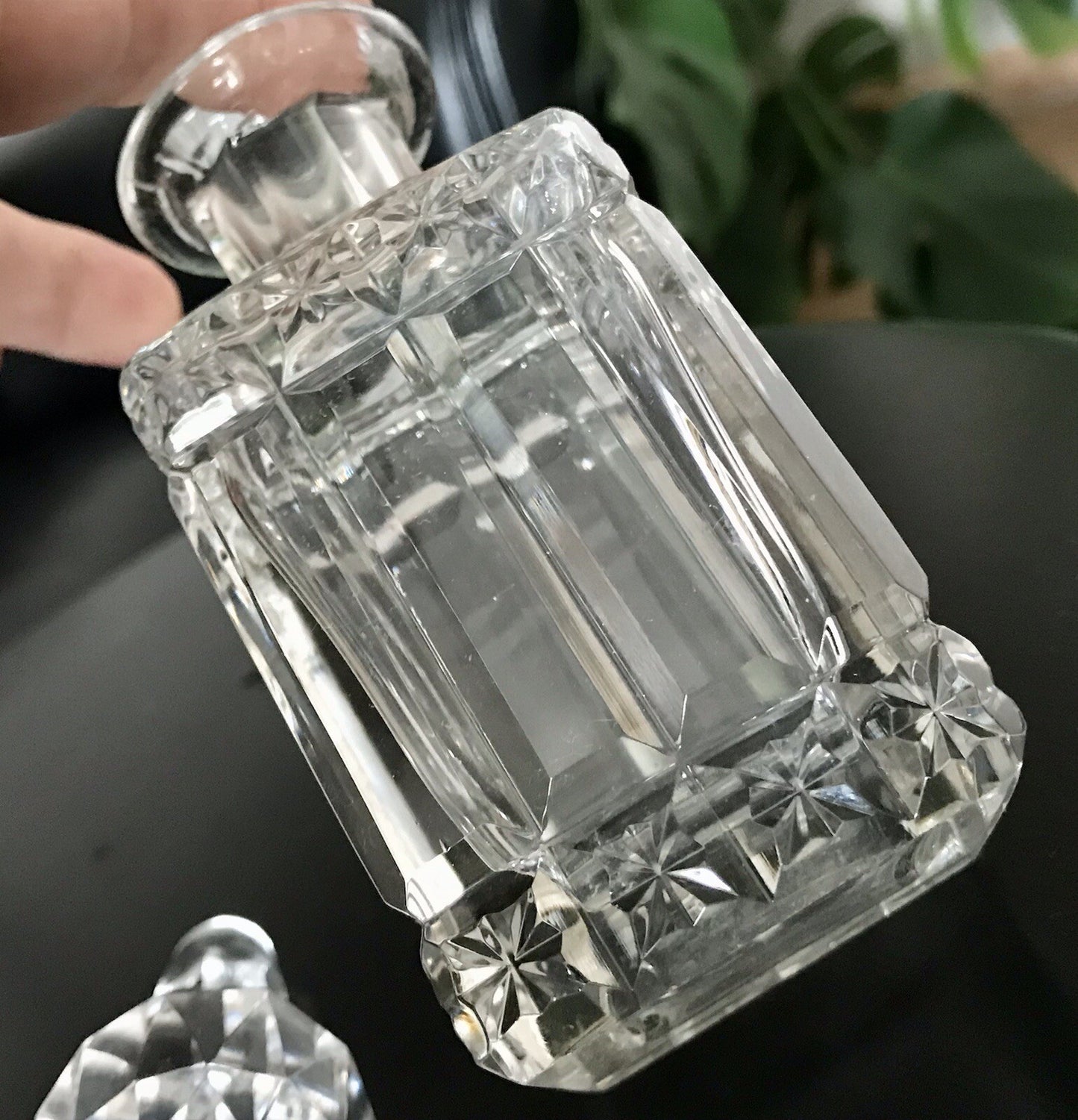 Antik Baccarat? SEHR EDEL 1 Flakon kleine Karaffe Bleikristall Schliff