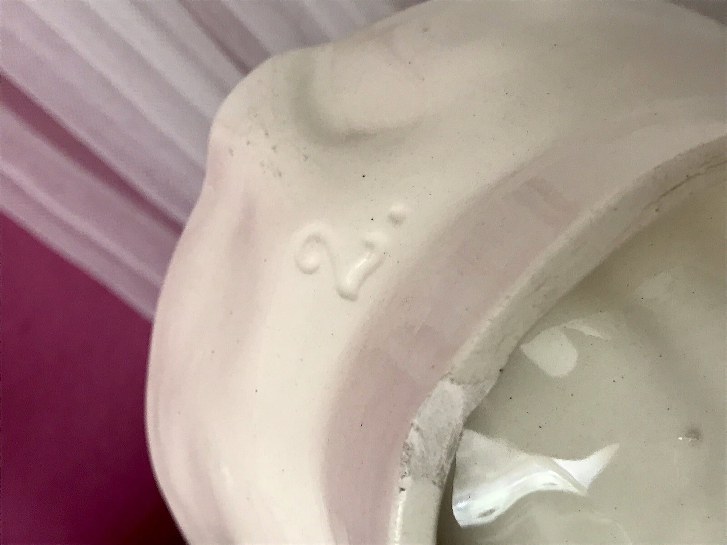 Antik Keramik Puddingform Erdbeere creme