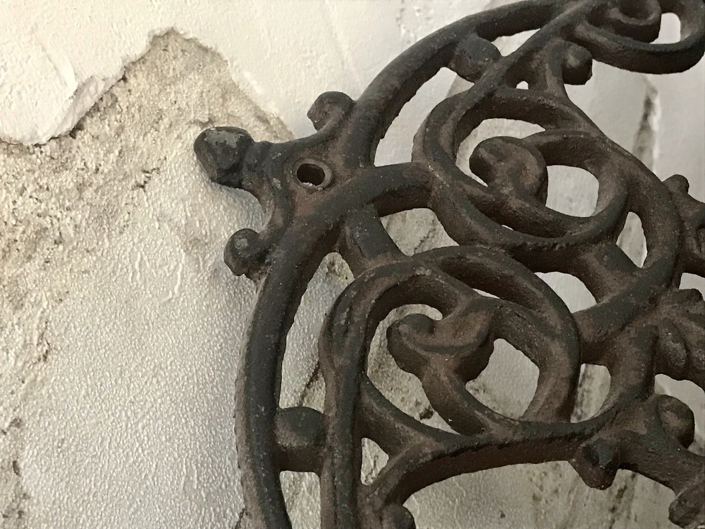 Nostalgie Landhaus Antiklook antikisiert Handtuchhalter Eisenguss  Gusseisen