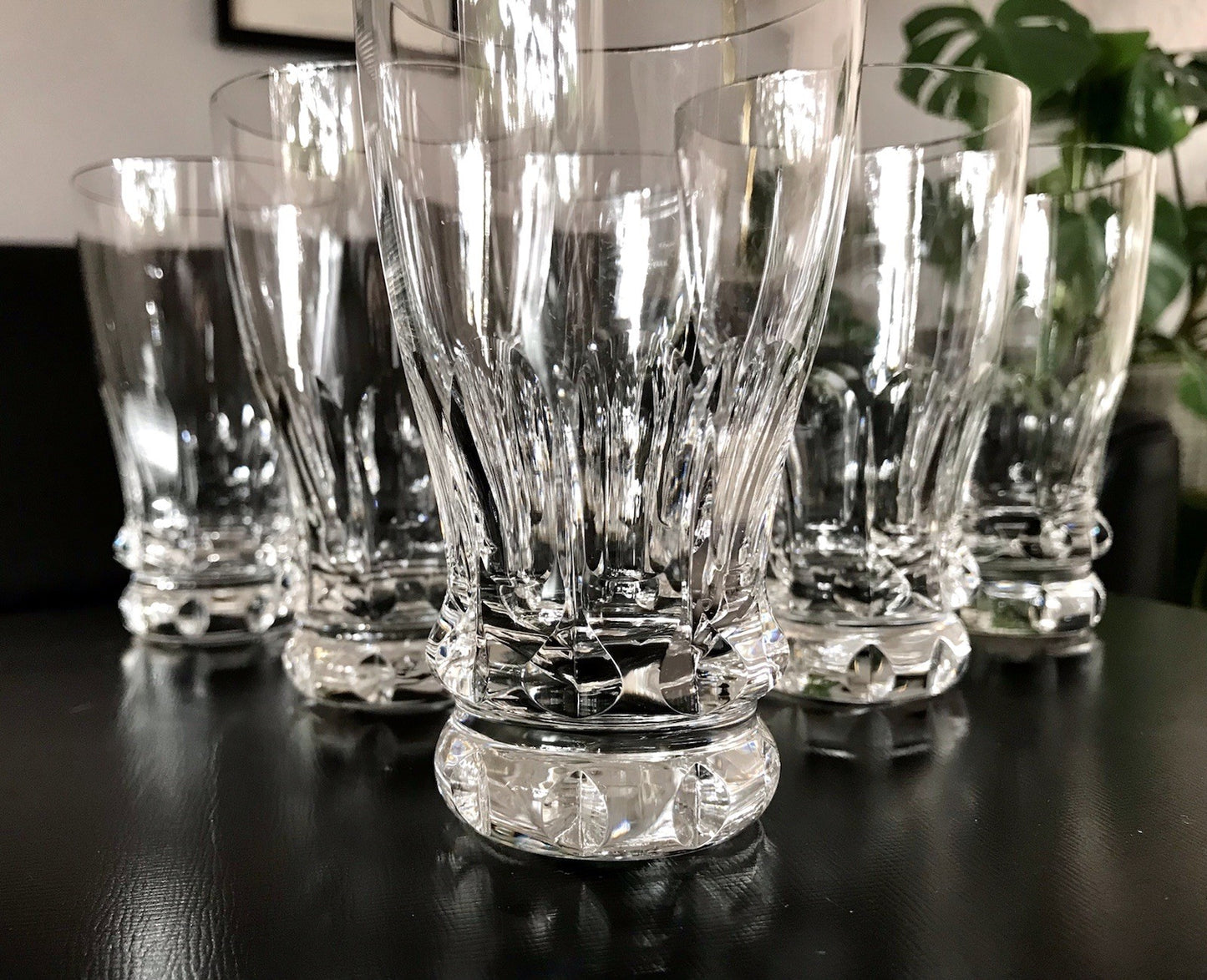 Vintage 6 EDEL  Wassergläser Trinkbecher Glas Kristallglas