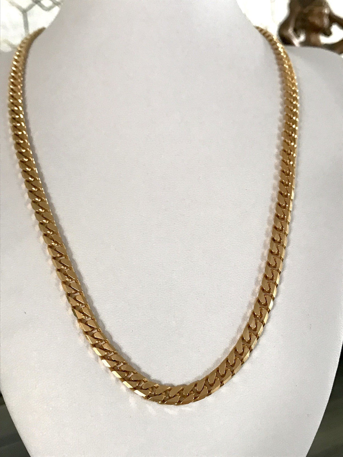 Vintage Halskette Amerik. Doublè gold SCHÖN Unisex Massiv