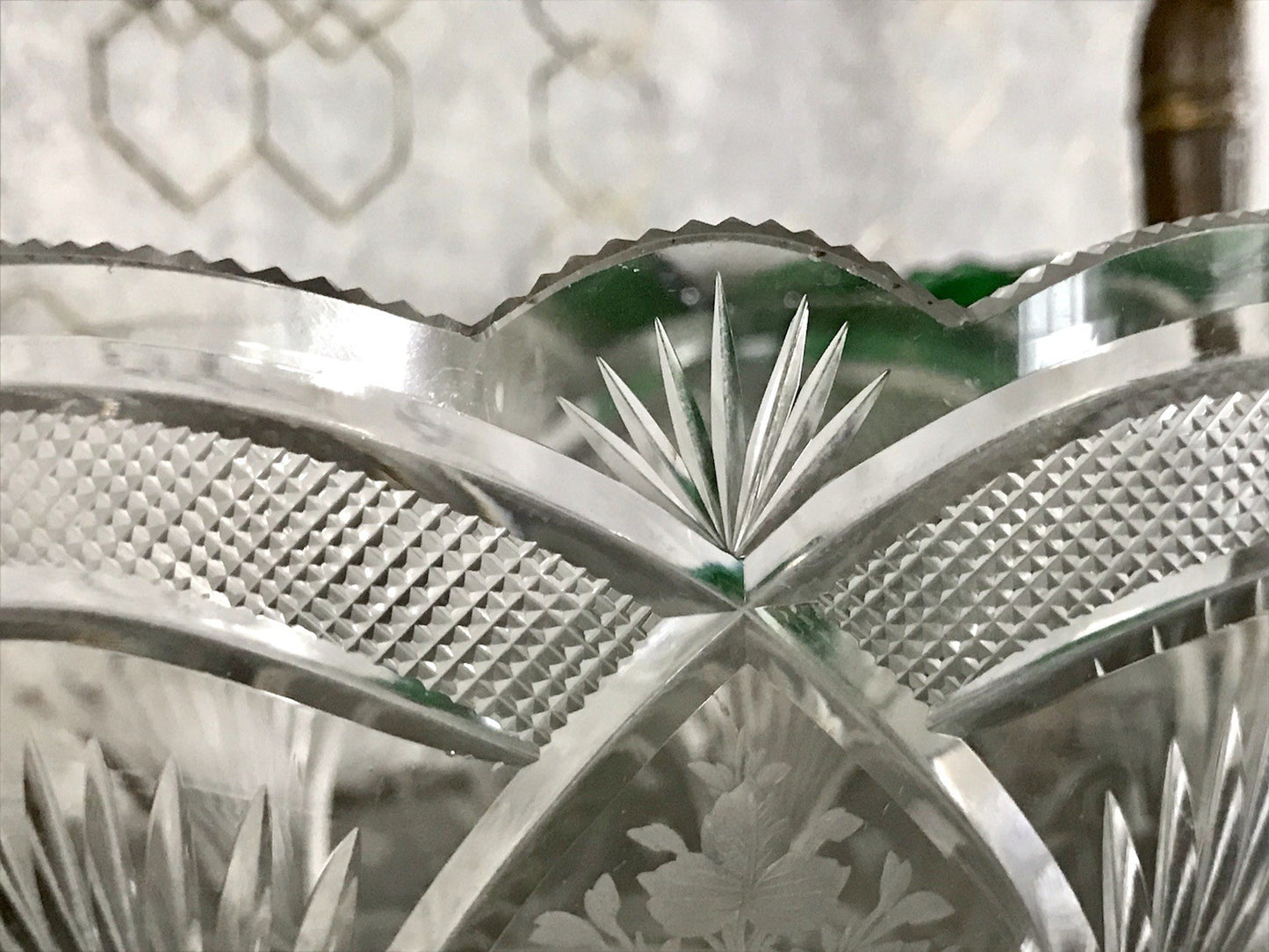 Antik Jugendstil SEHR EDEL Glasschale Schale Kristallglas Glas Schliff geätzt?