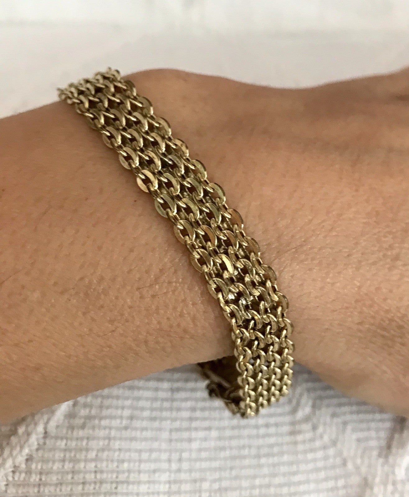 Vintage Teppicharmband Armband vergoldet Amerik. Doublè FBM