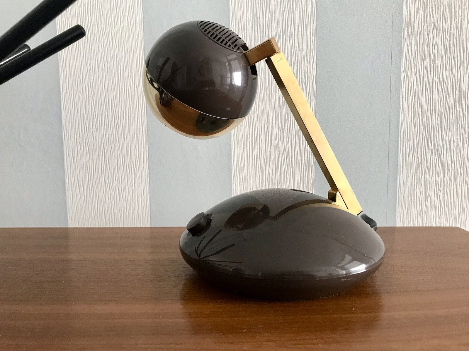 Vintage Space Age 60er 70er Tischleuchte Lampe Leuchte Eyeball veaun gold