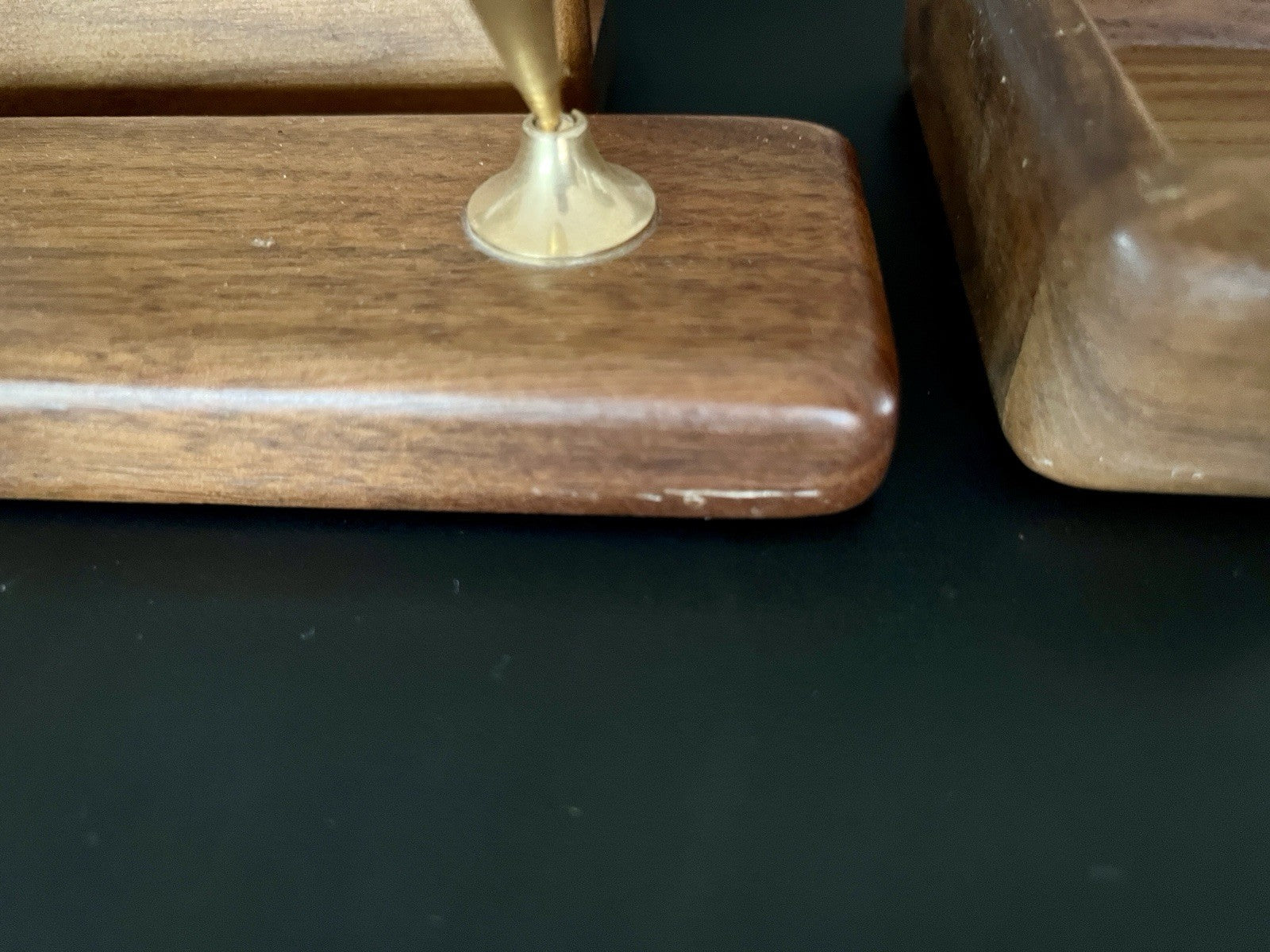 Vintage Schreibtisch Garnitur Organizer Holz Ablage Stifthalter Schreibauflage