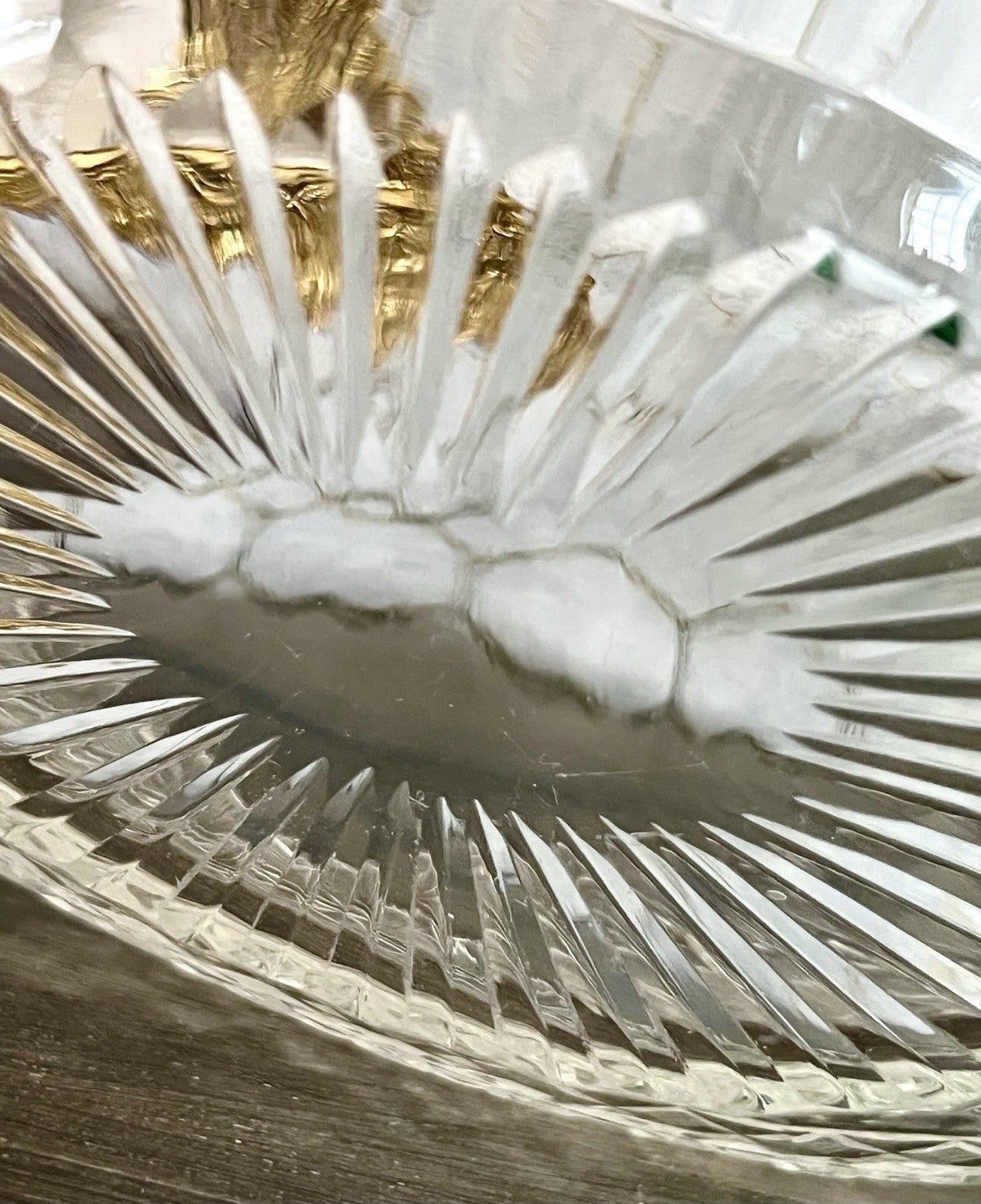 Antik Bleikristall Schale Glasschale Jardiniere Kristallglas Schiffchen Schliff