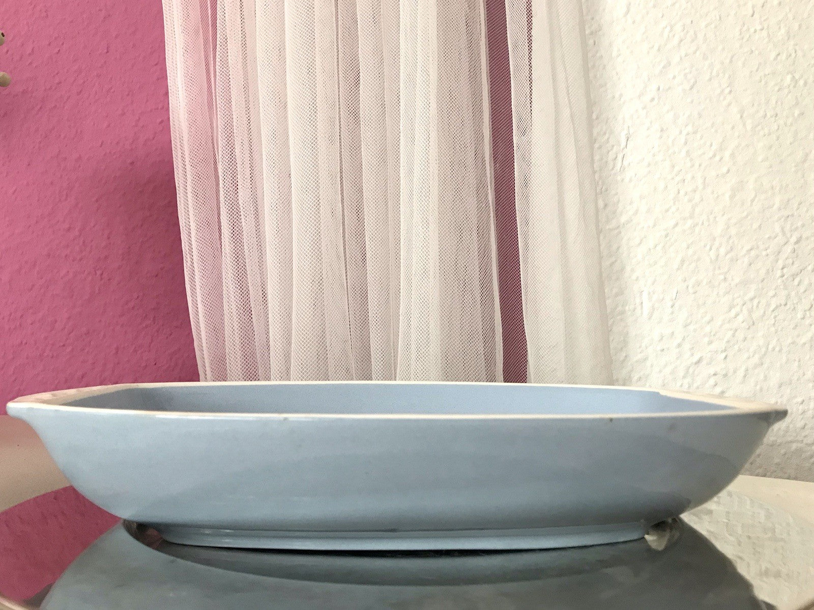 Villeroy&Boch Antik Art Déco Keramik Schale blau naturweiß Mettlach