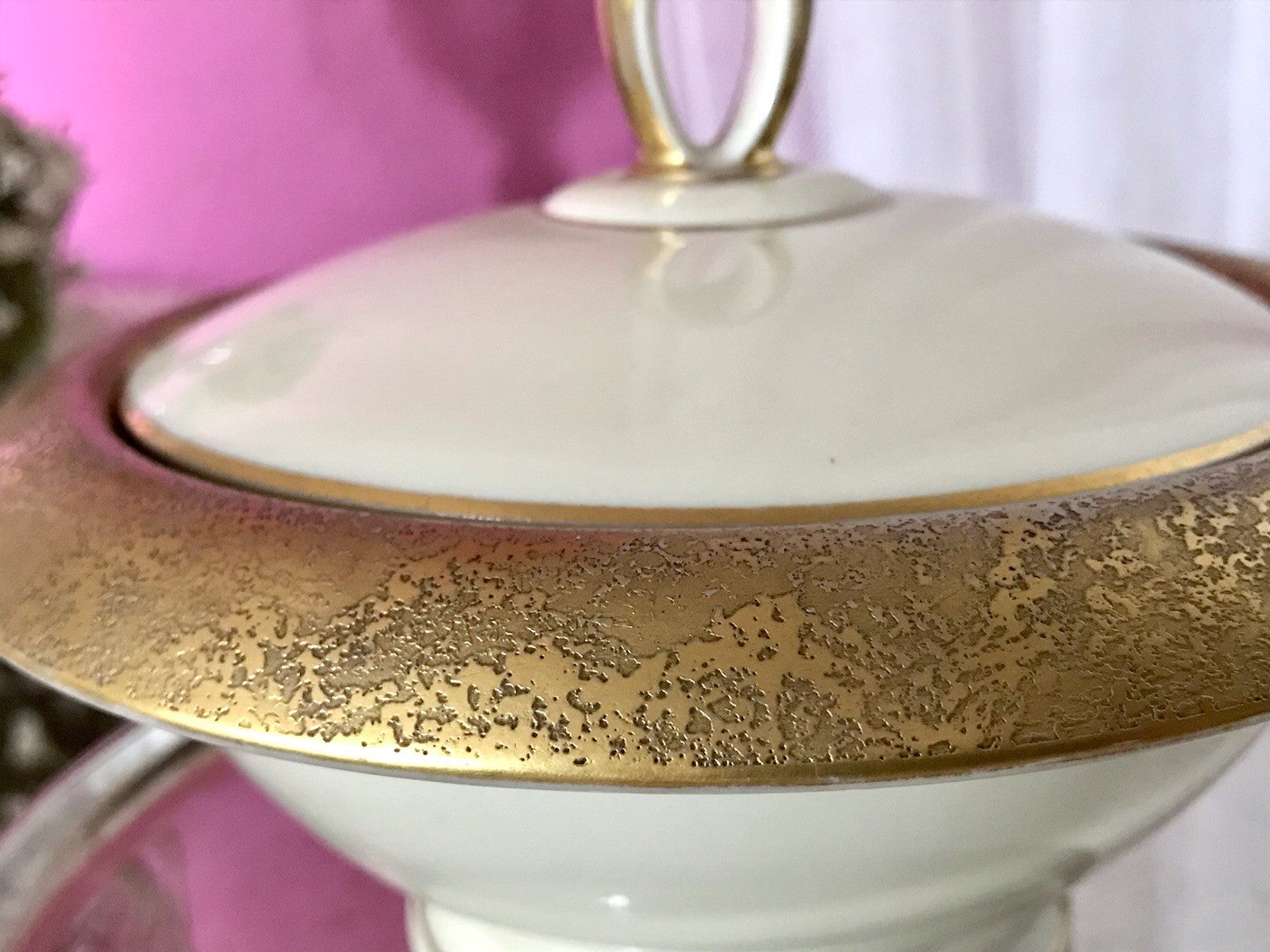 Antik Art Déco Porzellan Dose Deckeldose Schatulle Bonboniere Heinrich&Co 1930