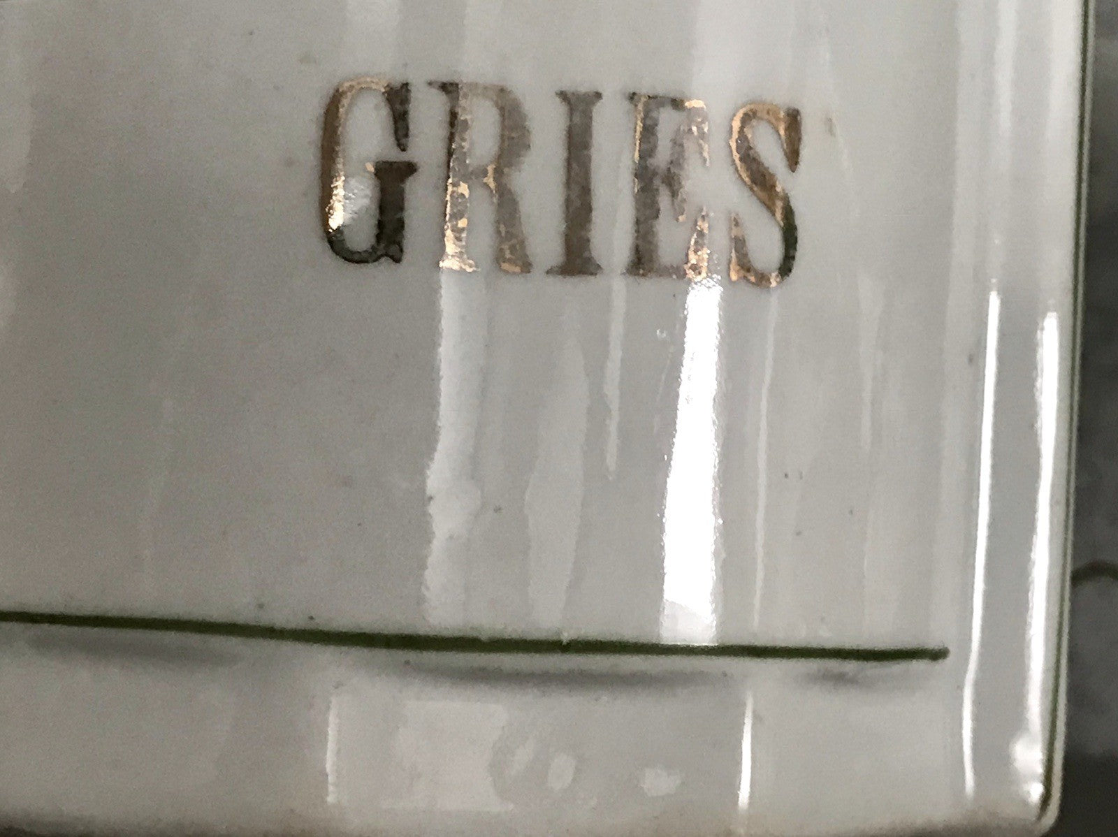 Antik Porzellan Dose Vorratsgefäß Vorratsdose Gries Rosen Jugendstil Art Déco