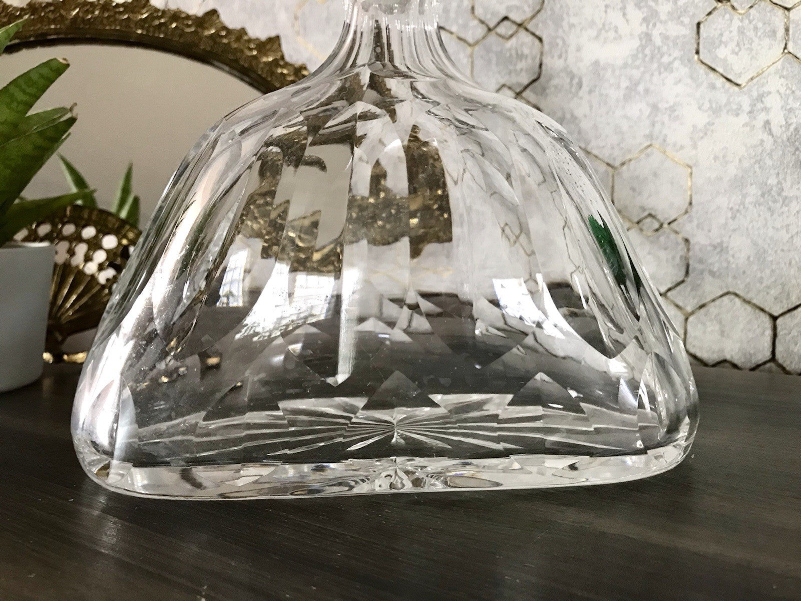 Antik ? Art Déco Kristallglas Bleikristall Design Karaffe EDEL ovoid