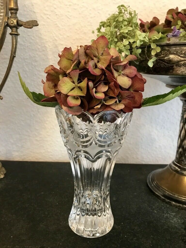 Edel alt Pokalvase Vase Kristallvase Bleikristall Glasvase