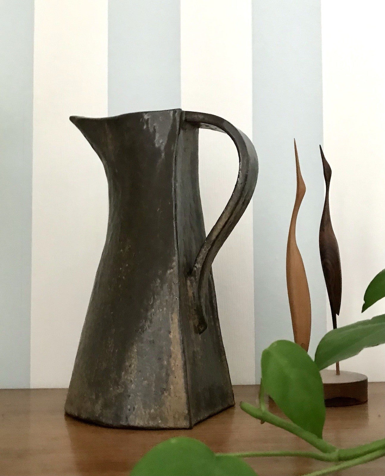 Vintage Designer Krug Kanne Steinzeug Studio Keramik signiert AH Kunstvoll