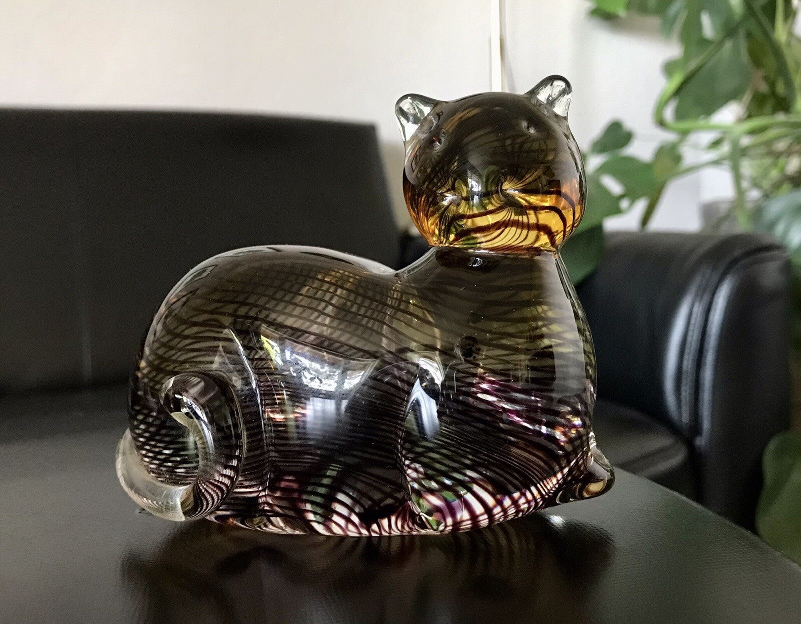 Vintage Murano? 60er Katze Figur Skulptur Briefbeschwerer Glas mundgeblasen