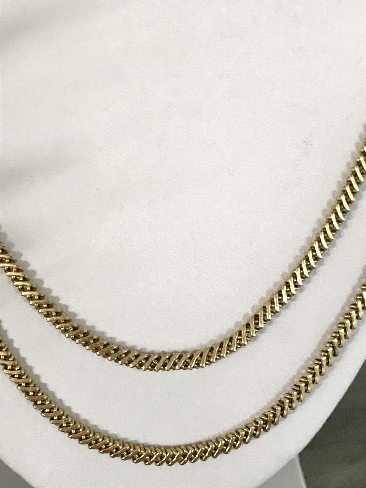 Vintage lange Halskette Amerik. Doublè gold Massiv Sehr SCHÖN Andreas Daub