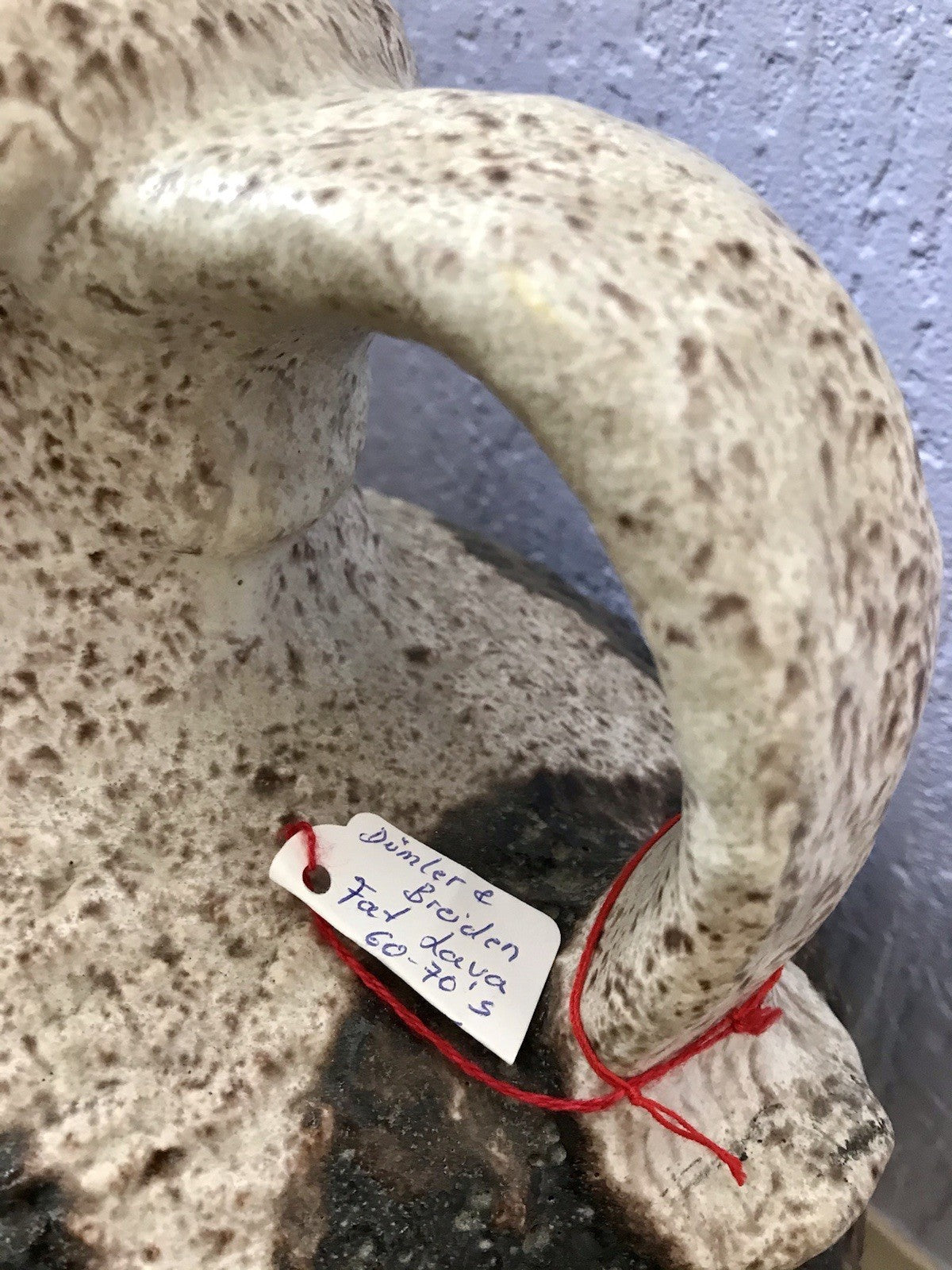 Vintage 60’s Vase Mid Century Steingut Keramik Dümler Breiden Kunstvoll Fat Lava