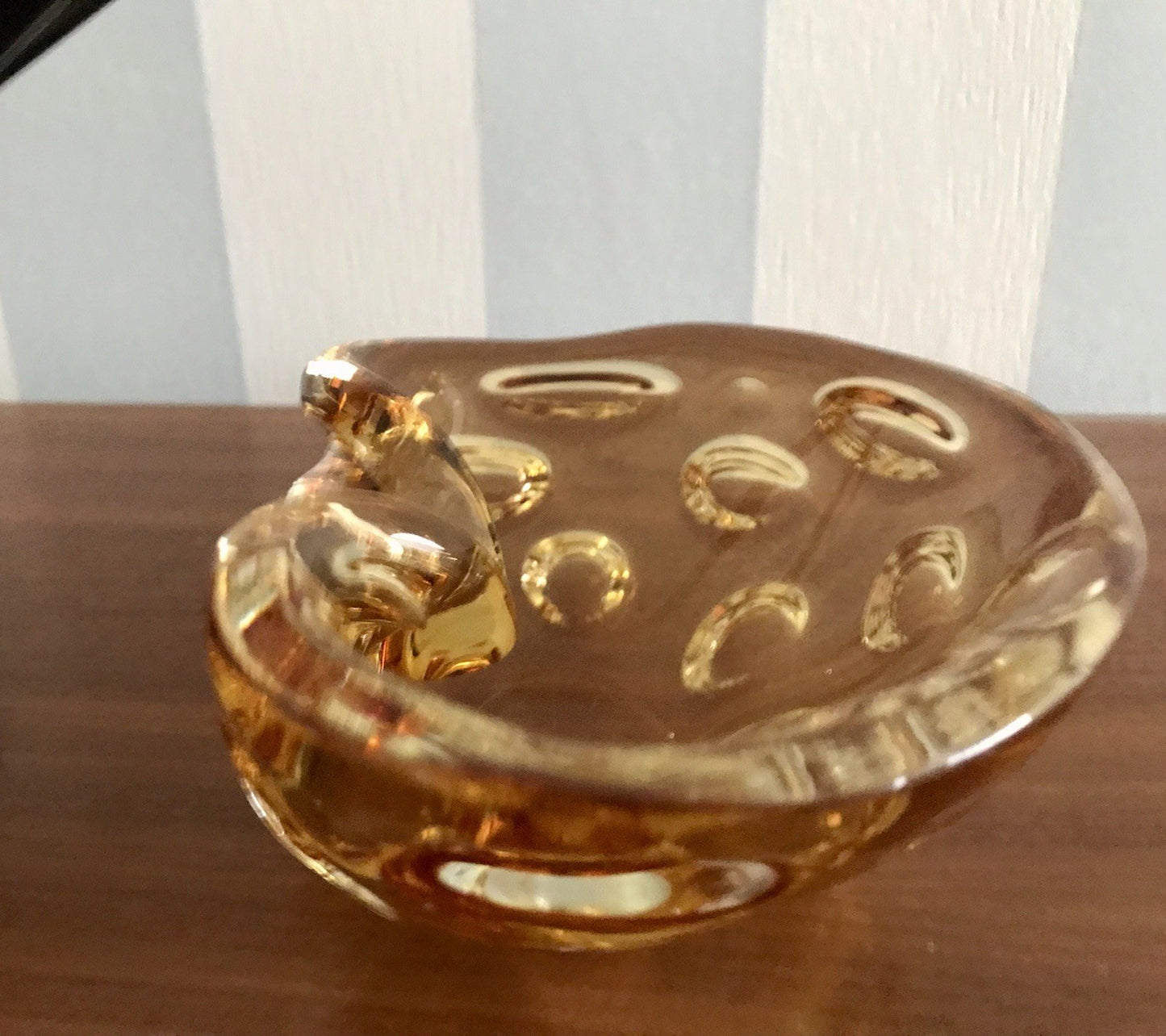 Murano 60er 70er Jahre Nieren Aschenbecher Schale Glas gelb Dubben So Schön!