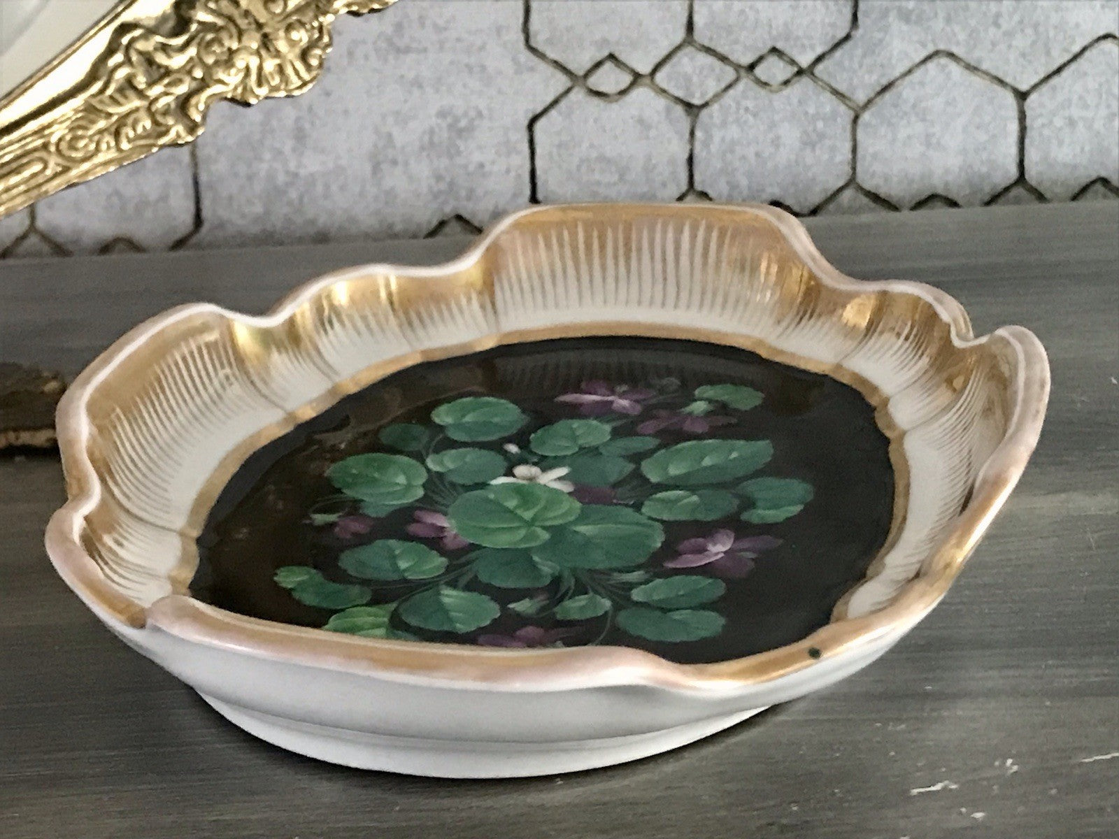 Antik Moabit Friedrich A. Schumann Porzellan Schale Zierschale ~1840 Biedermeier