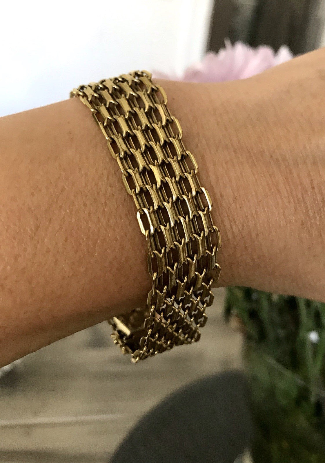 Vintage Teppicharmband Armband vergoldet Amerik. Doublè