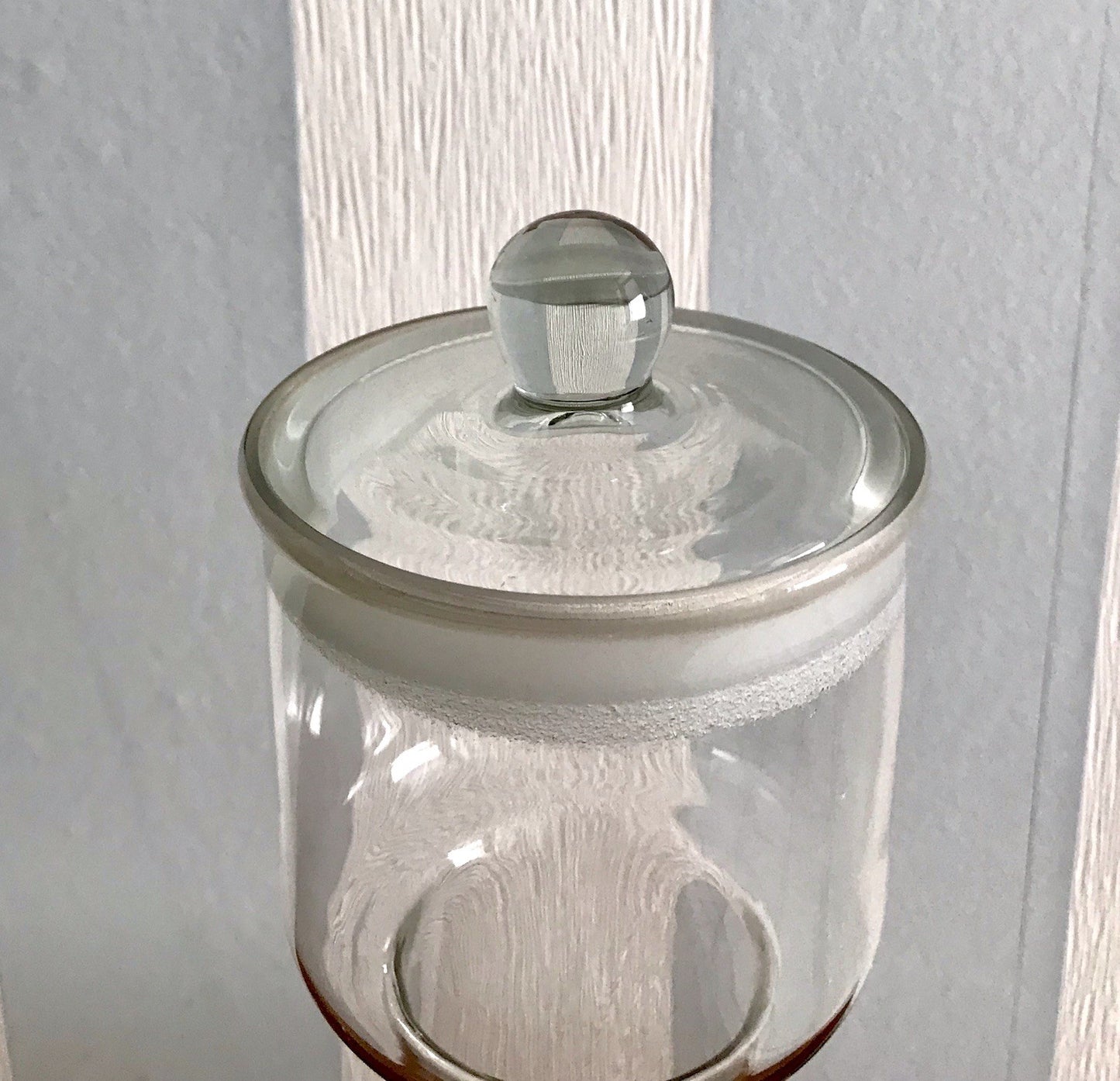 Antik seltene Art Déco Glasdose Deckeldose Dose Gefäß Glas