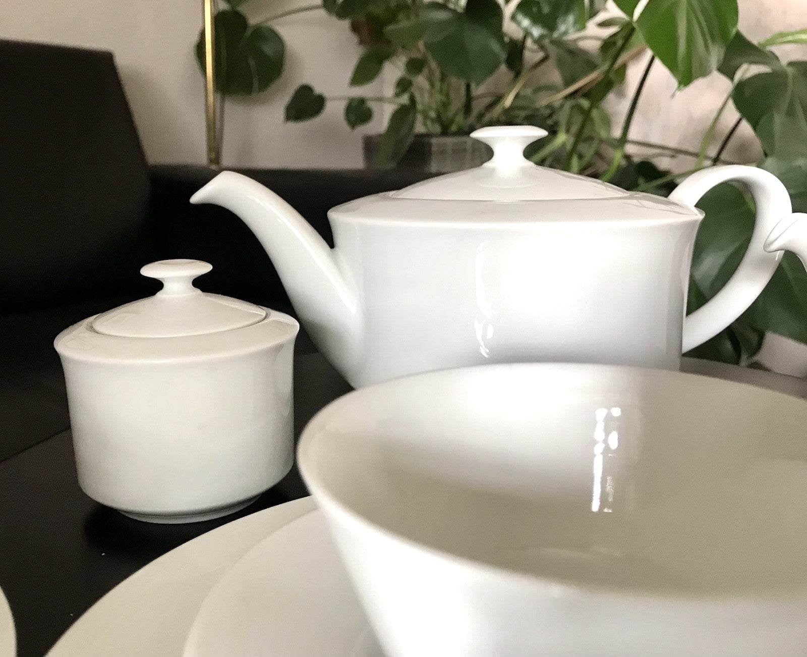 Ak Kaiser Porzellan Kaffeeservice 6 Personen modernes schlichtes Design weiß