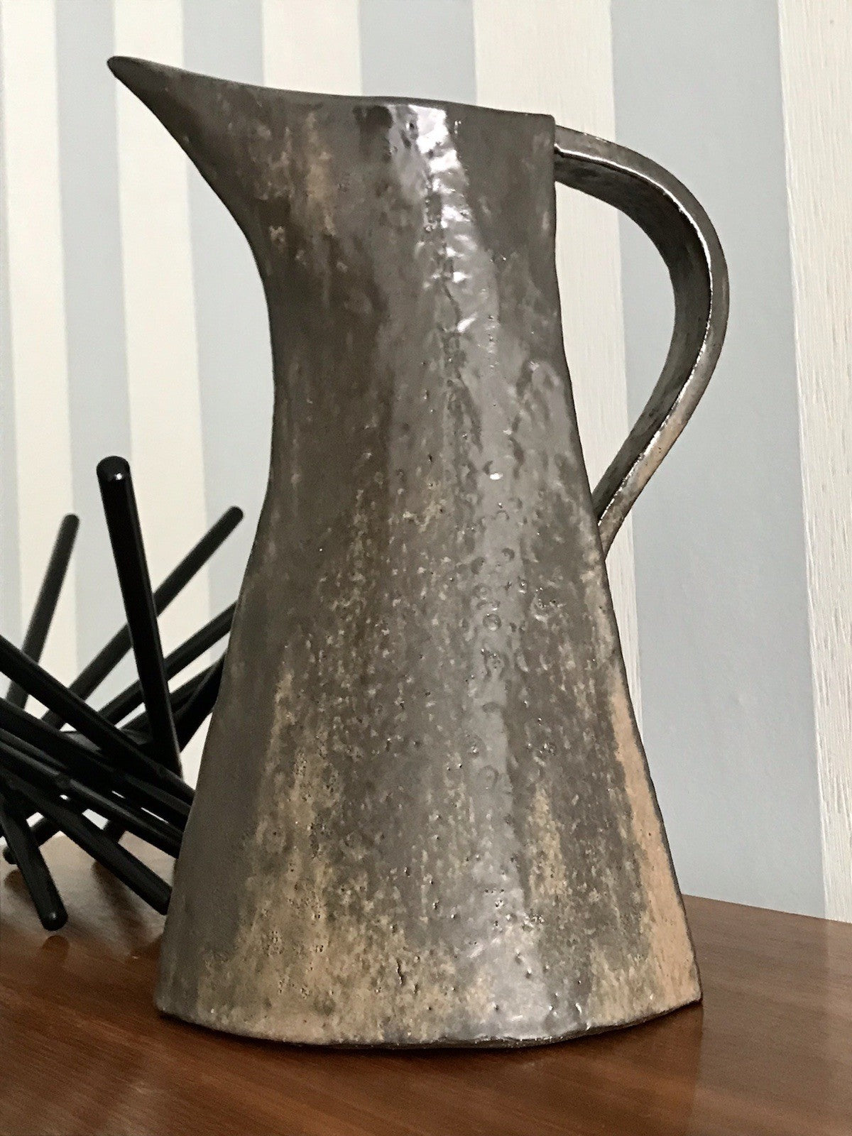 Vintage Designer Krug Kanne Steinzeug Studio Keramik signiert AH Kunstvoll