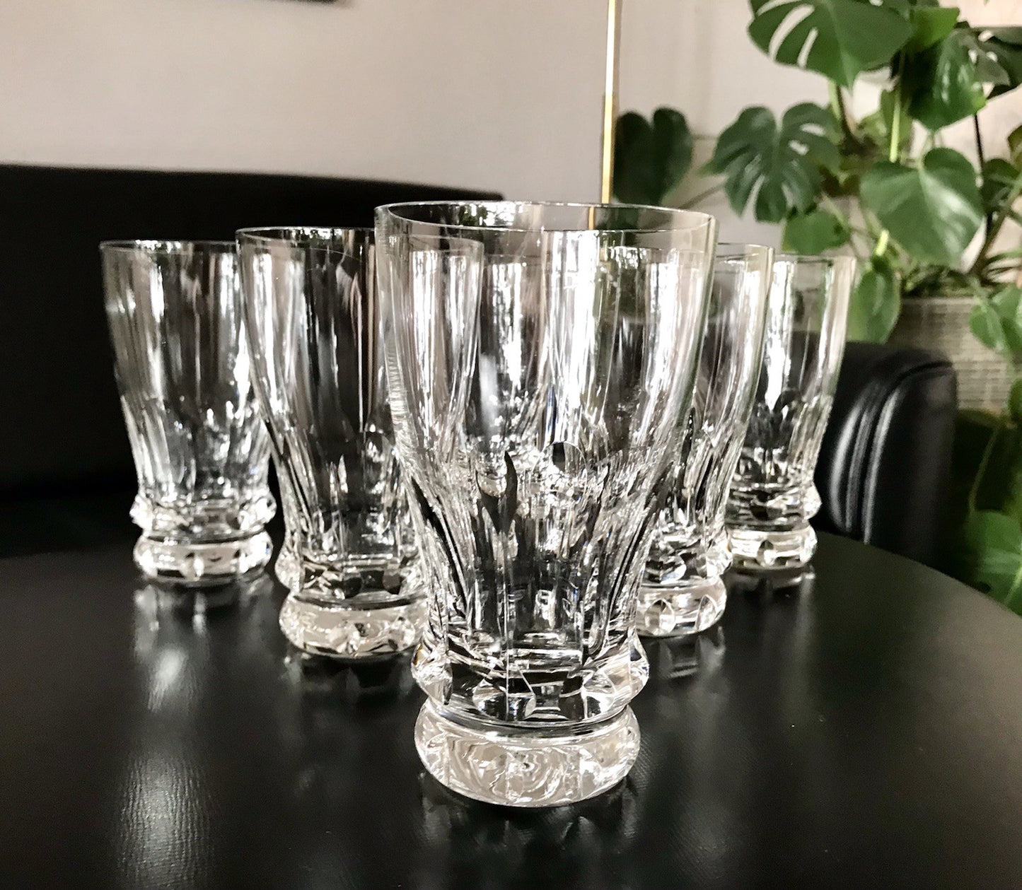 Vintage 6 EDEL  Wassergläser Trinkbecher Glas Kristallglas