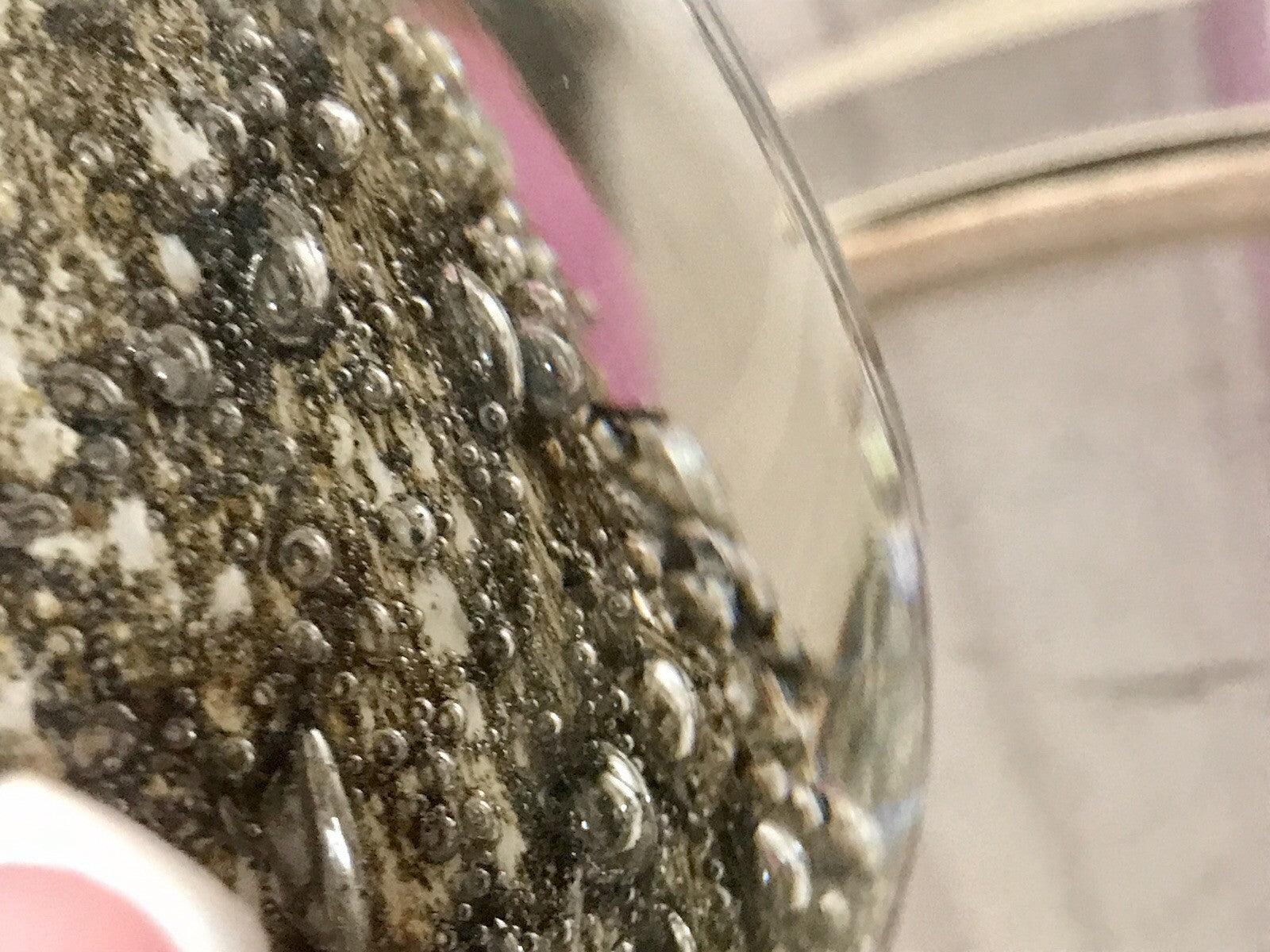 Murano 60er 70er Jahre Schale grau beige weiß So Schön! Schaum Luftblasen