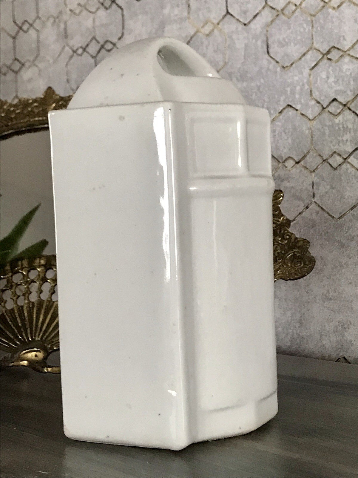 Antik Porzellan Dose Vorratsgefäß Vorratsdose Gries Rosen Jugendstil Art Déco