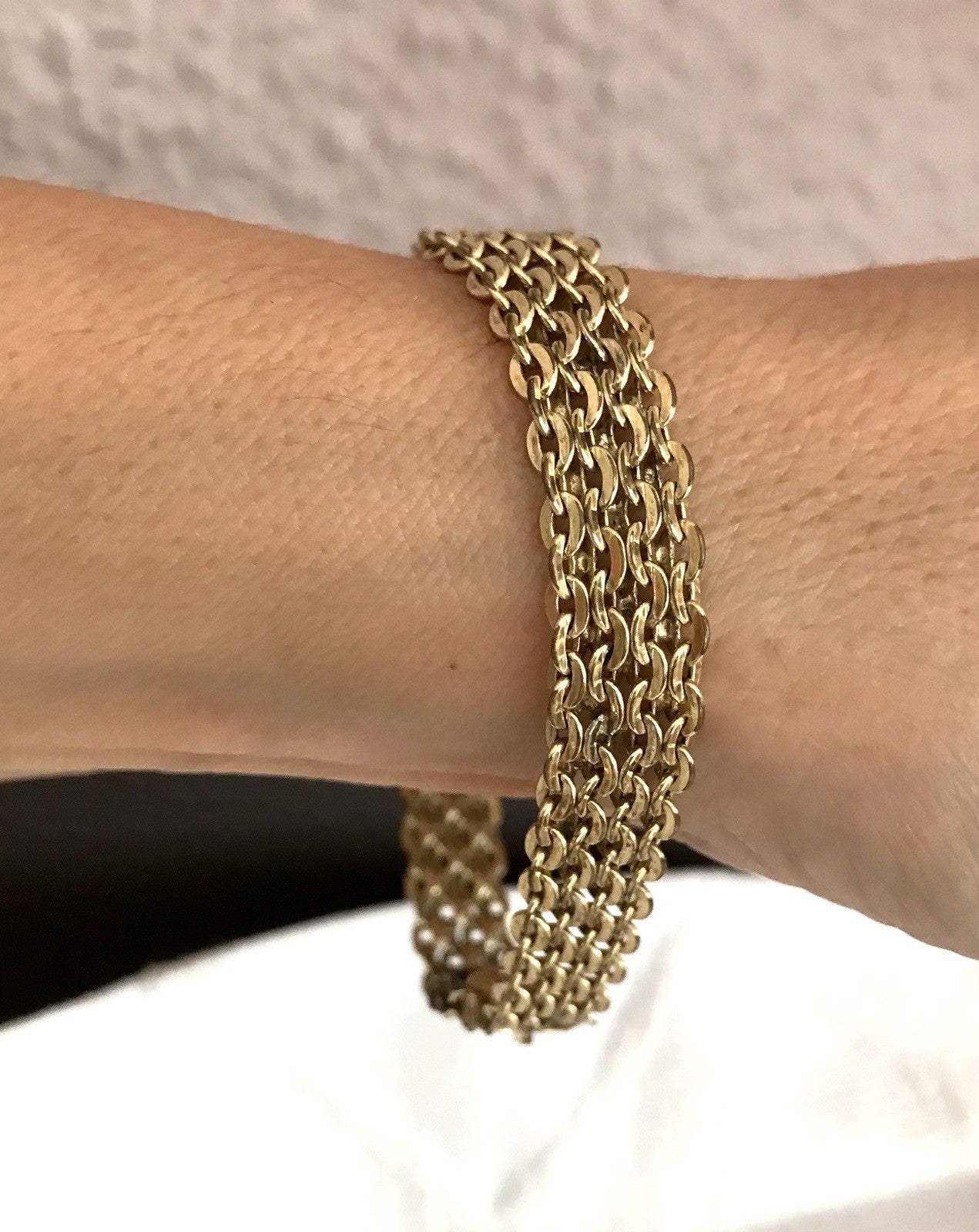 Vintage Teppicharmband Armband vergoldet Amerik. Doublè FBM